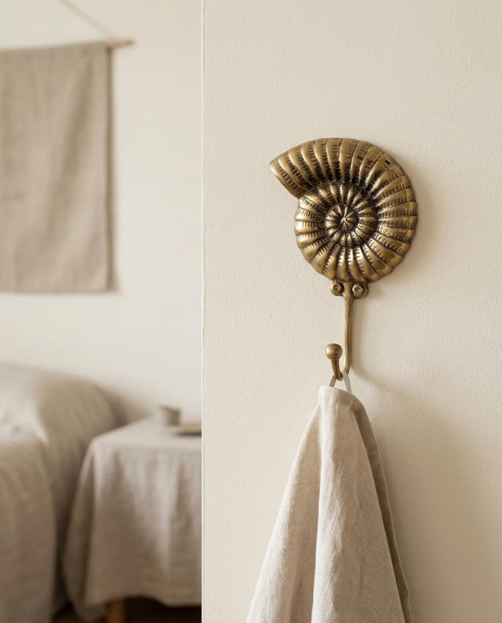Vintage Nautilus Shell Wall Hook