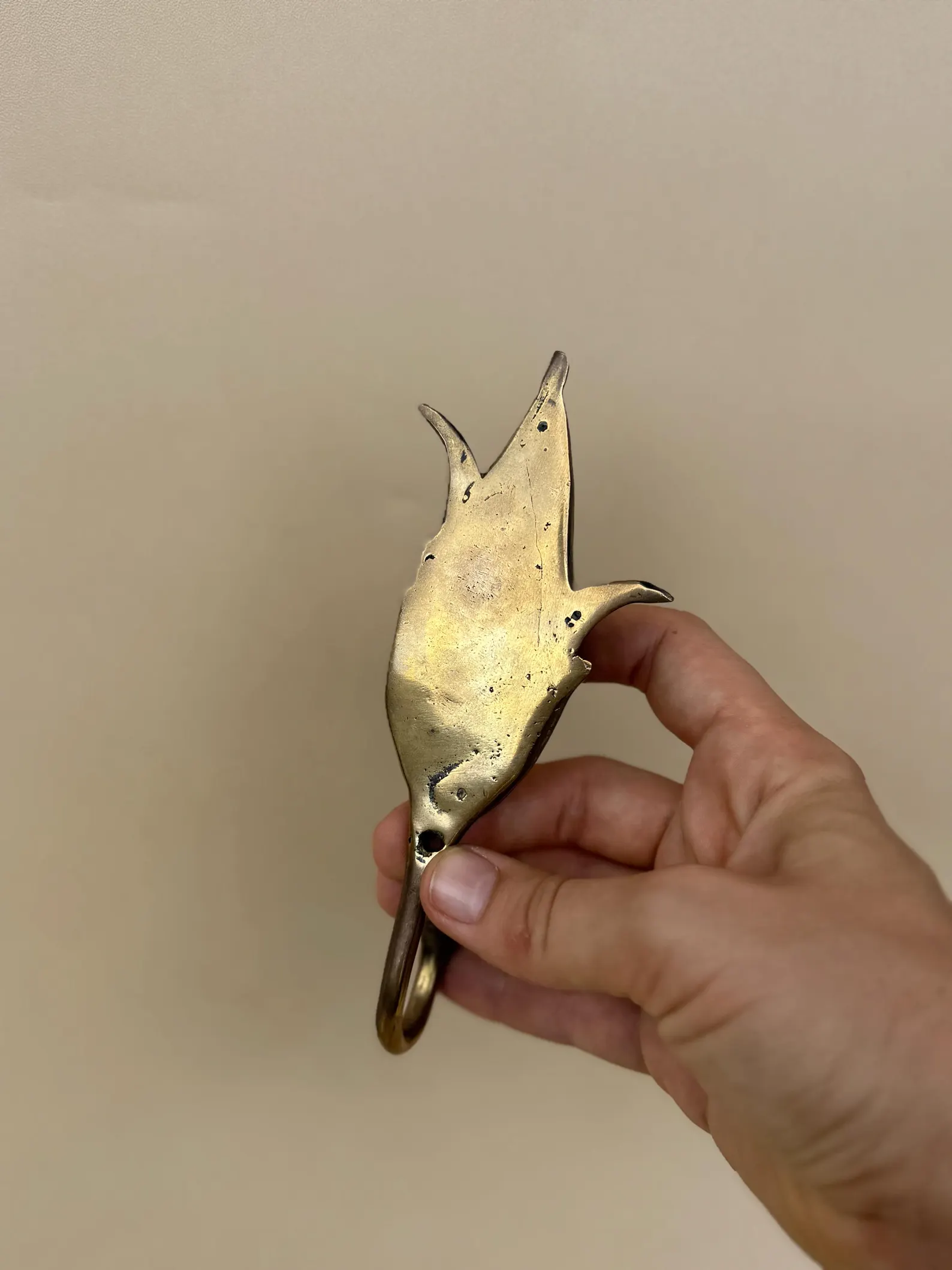 Vintage Brass Corn Wall Hook "Maize"
