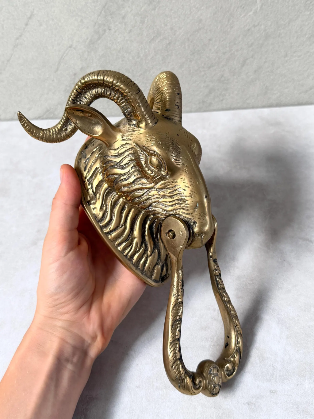 Brass Goat Door Knocker