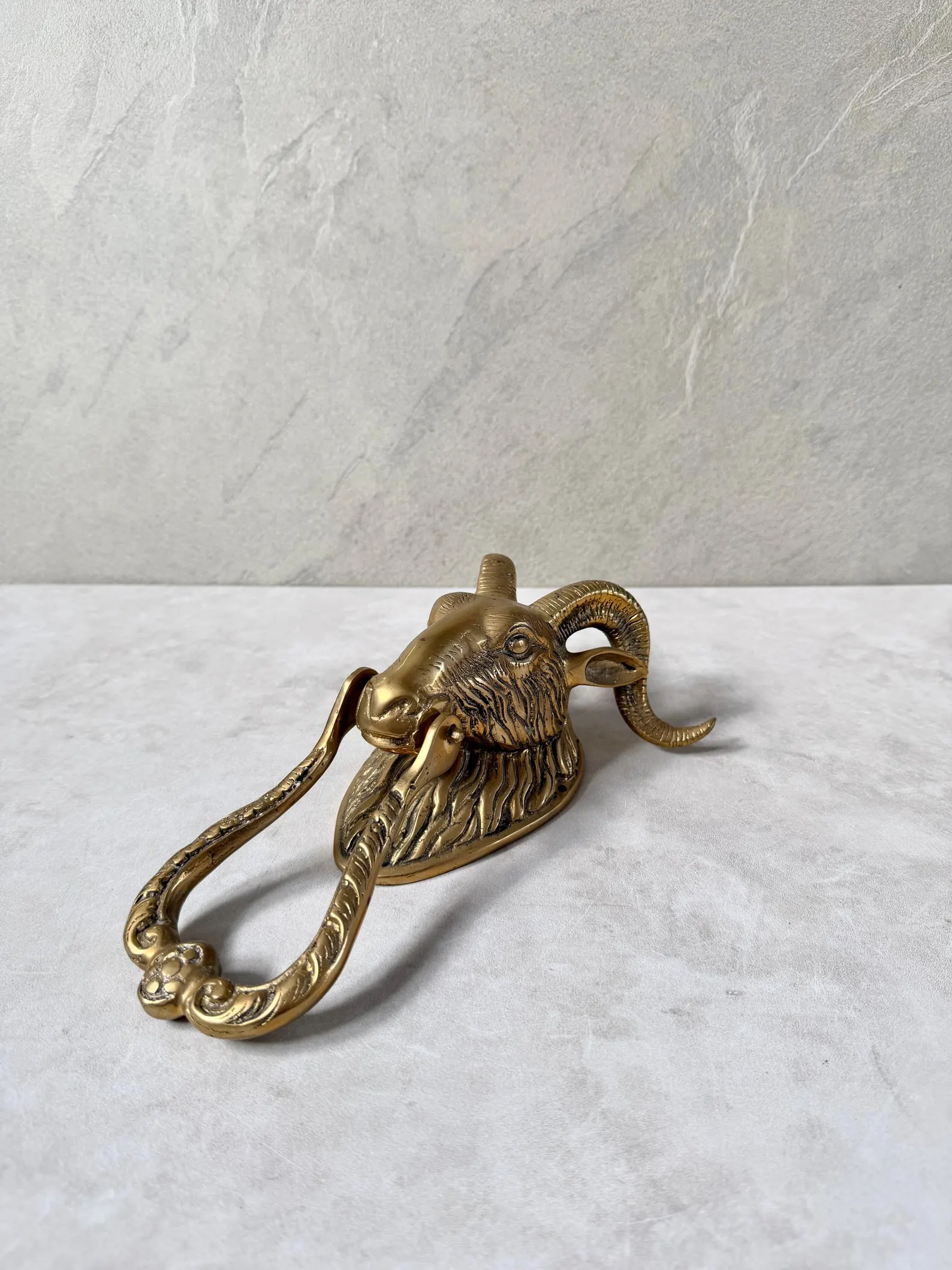 Brass Goat Door Knocker