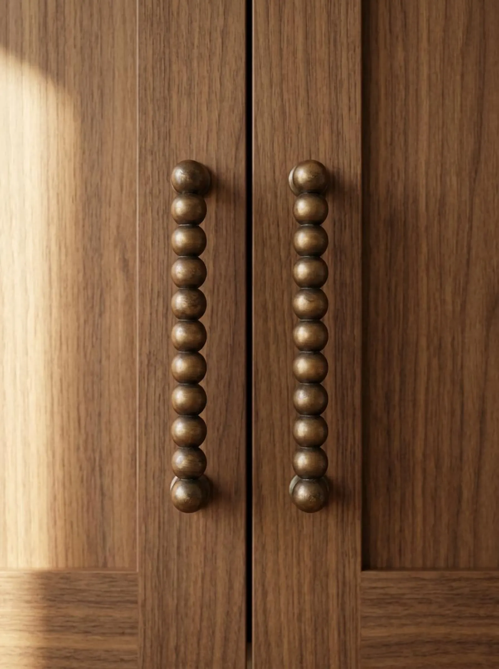 Brass Beaded Cabinet Handle