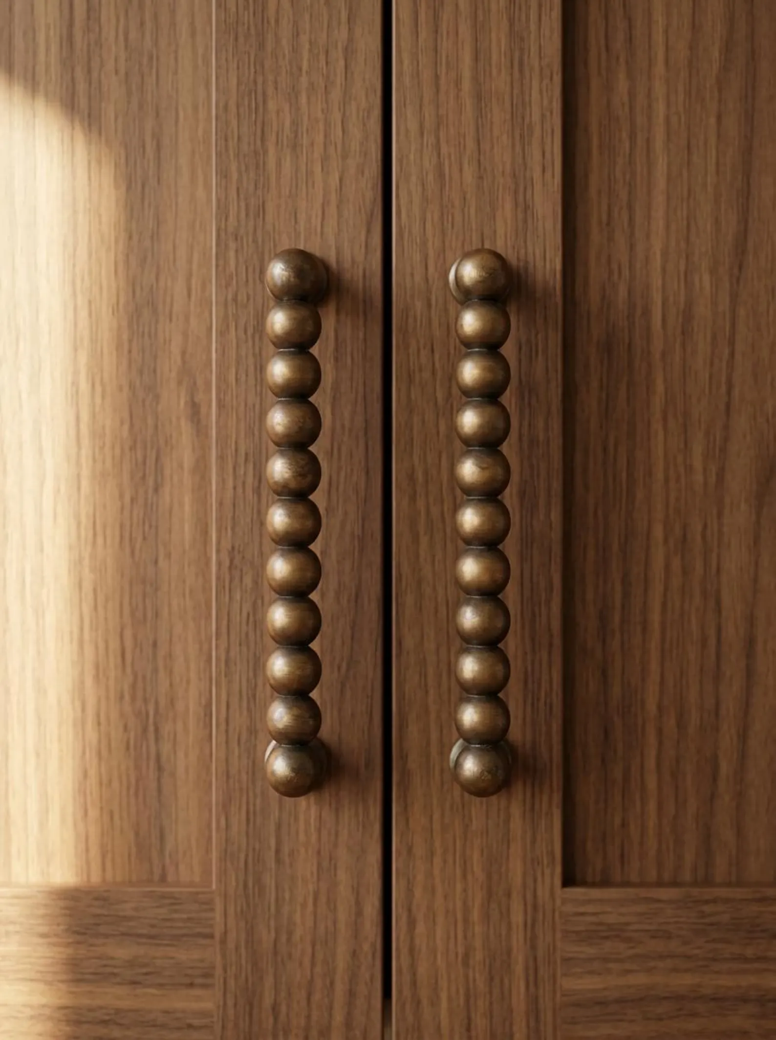 Brass Beaded Cabinet Handle