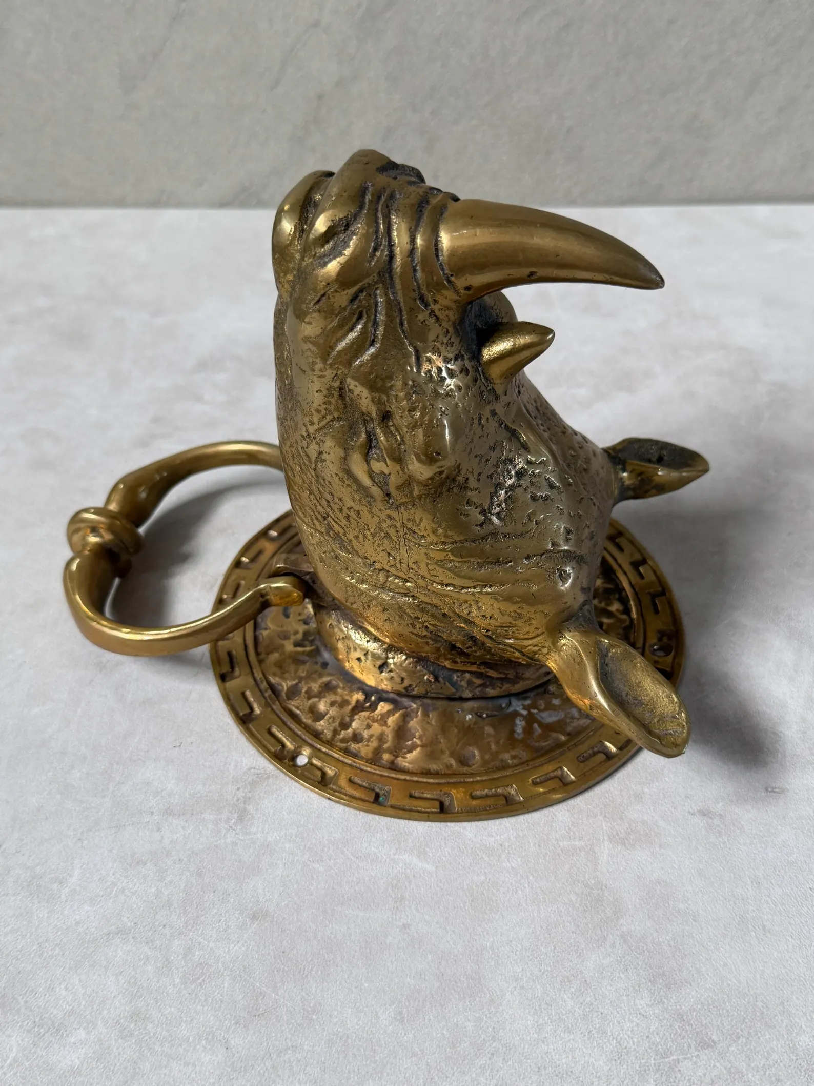 Brass Rhino Door Knocker