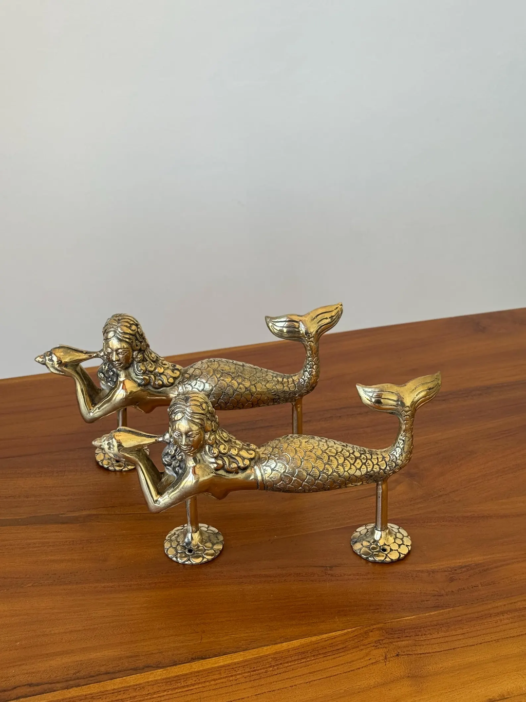 Vintage Brass Mermaid Door Handle "Siren’s Call"