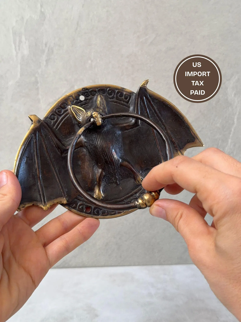 Brass Bat Door Knocker