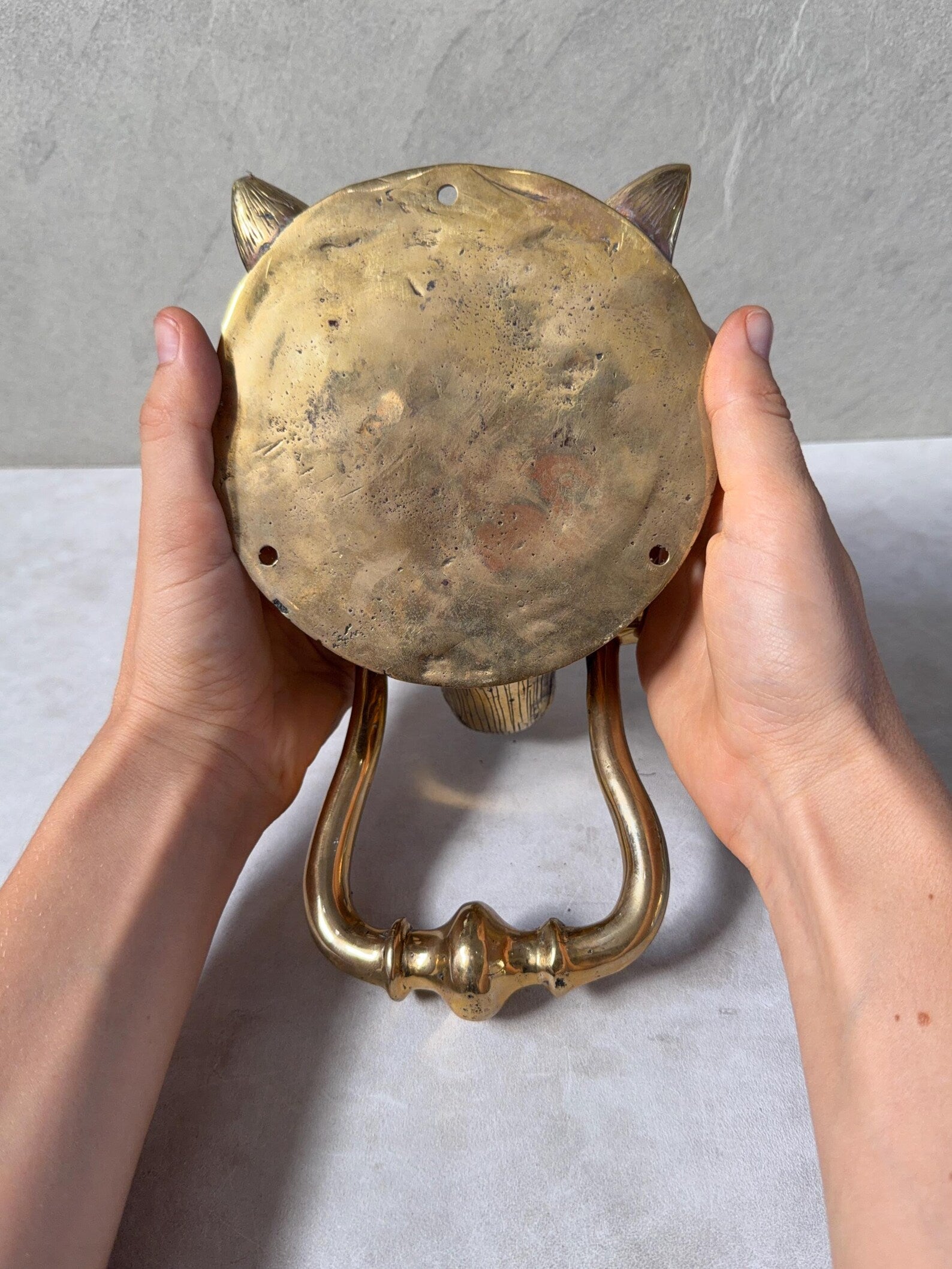 Brass Wolf Door Knocker