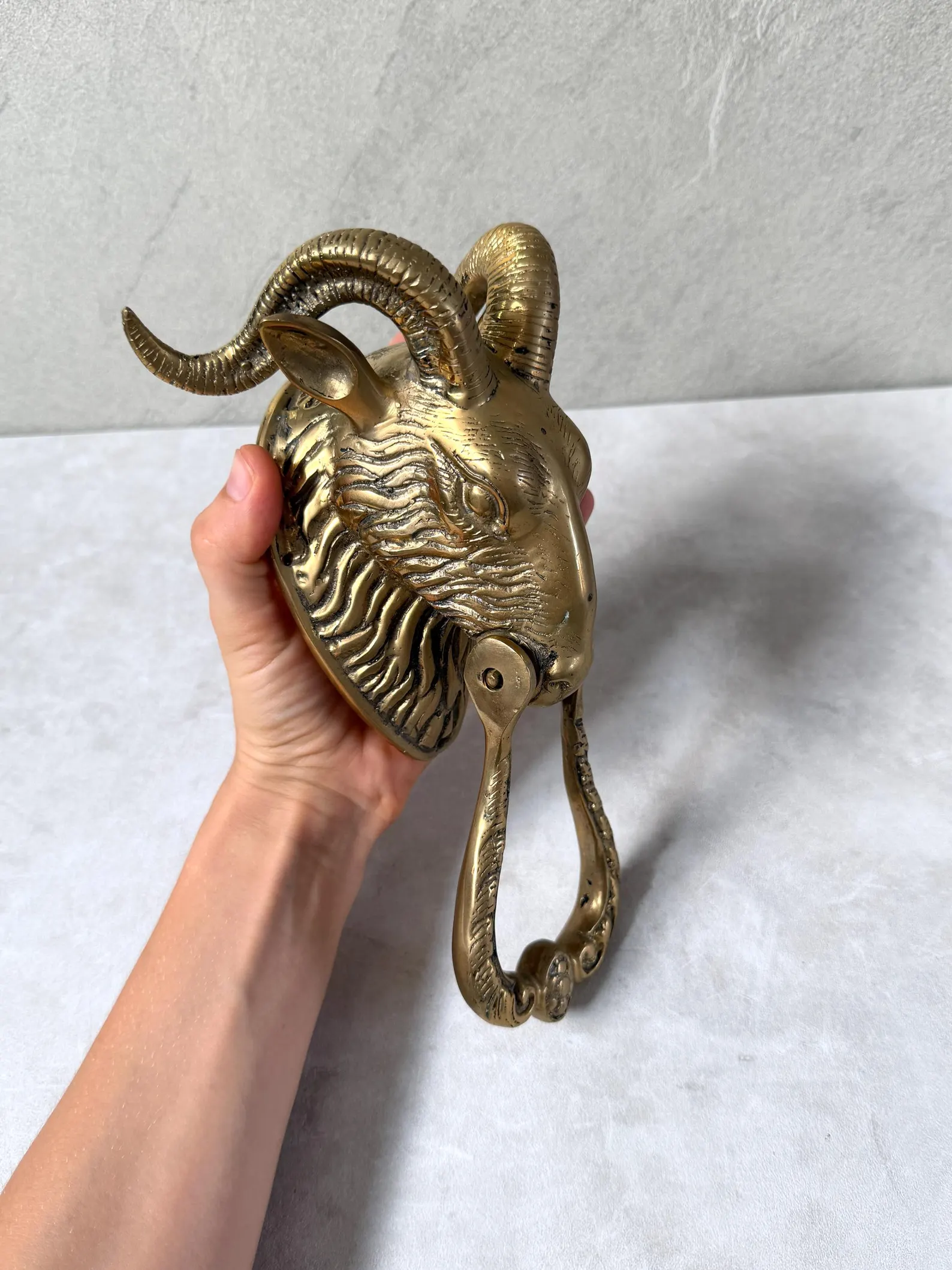 Brass Goat Door Knocker