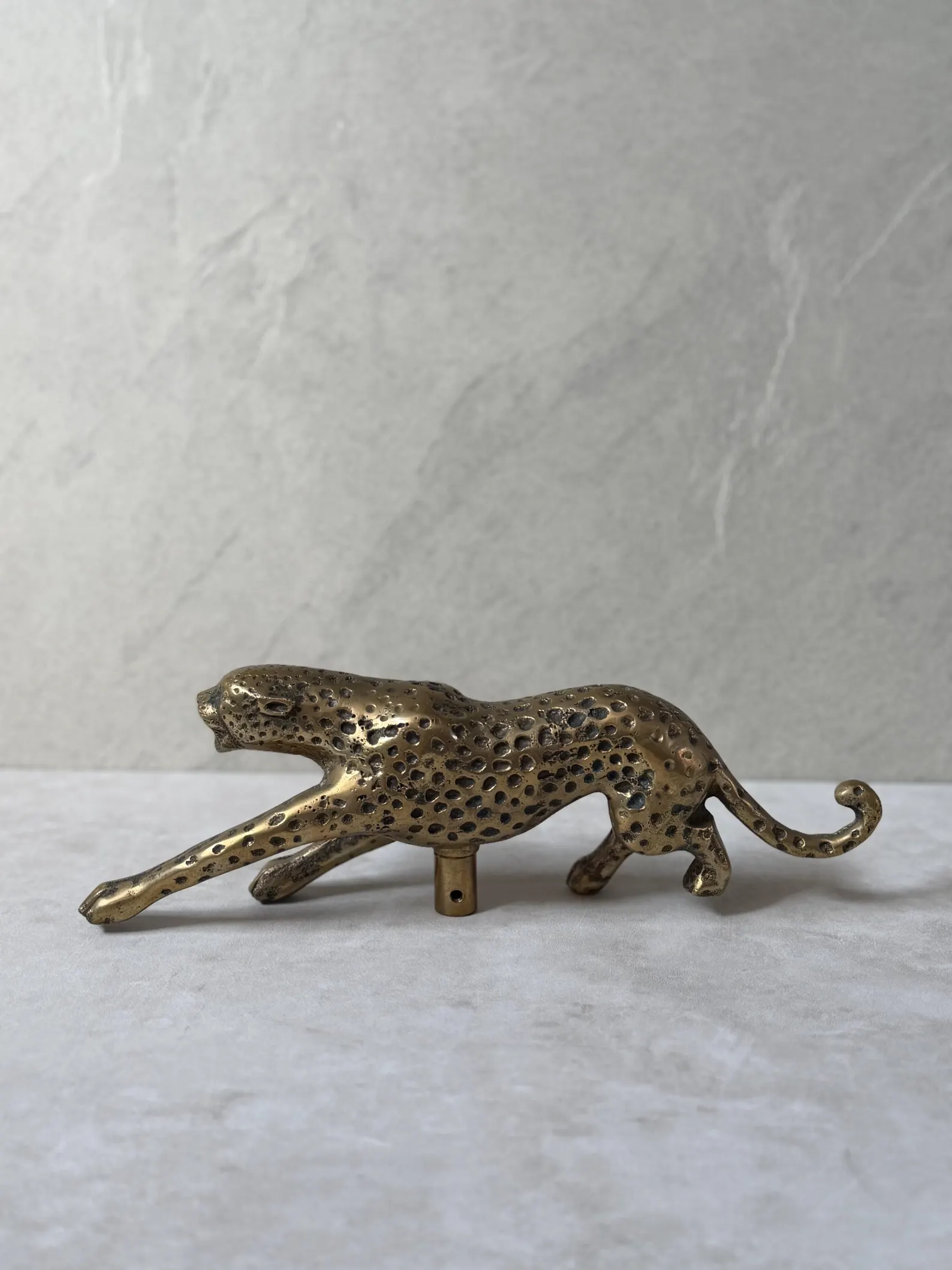 Vintage Brass Jaguar Door Handle "Safari Luxury"