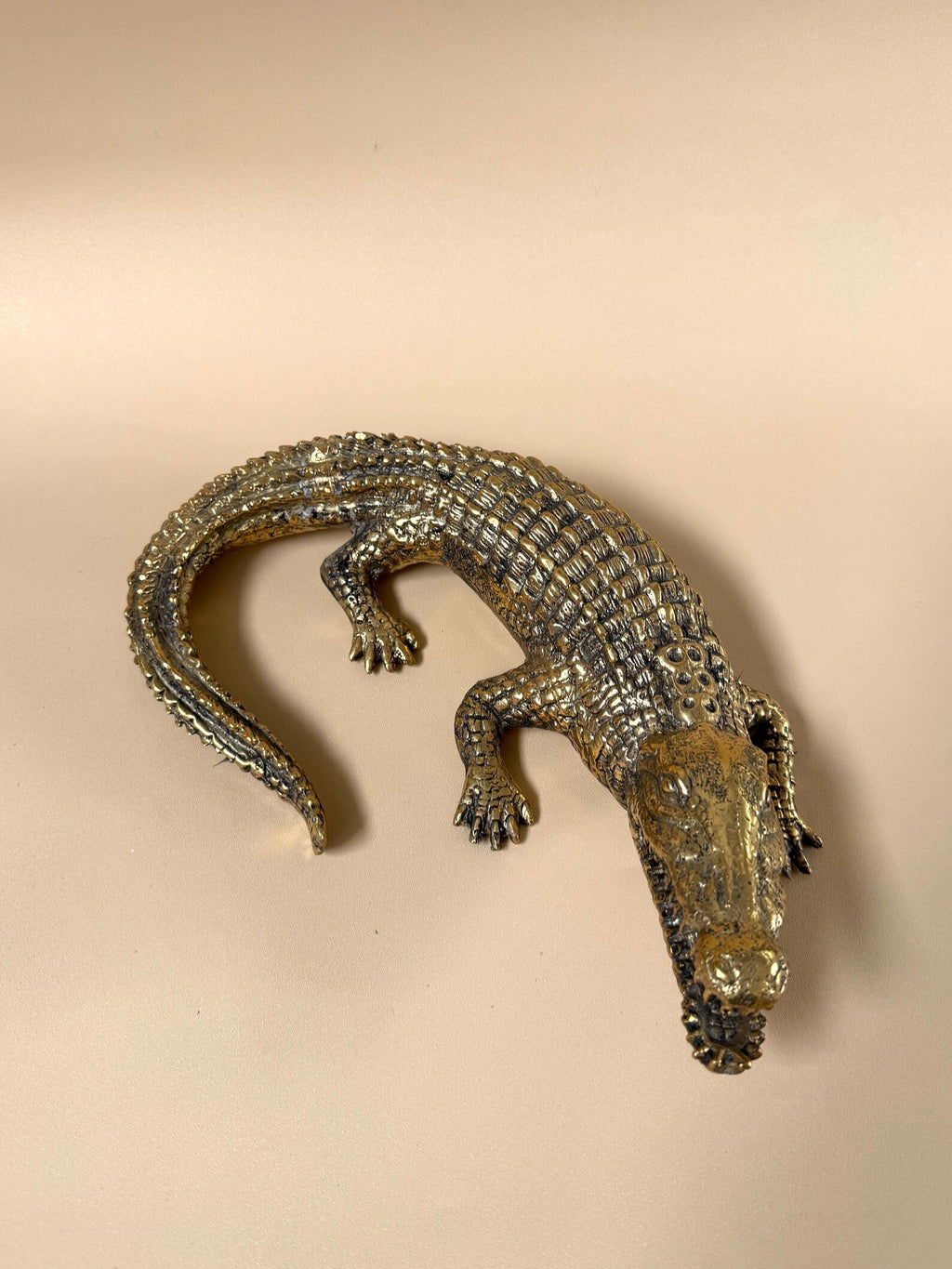 Brass Crocodile Statue