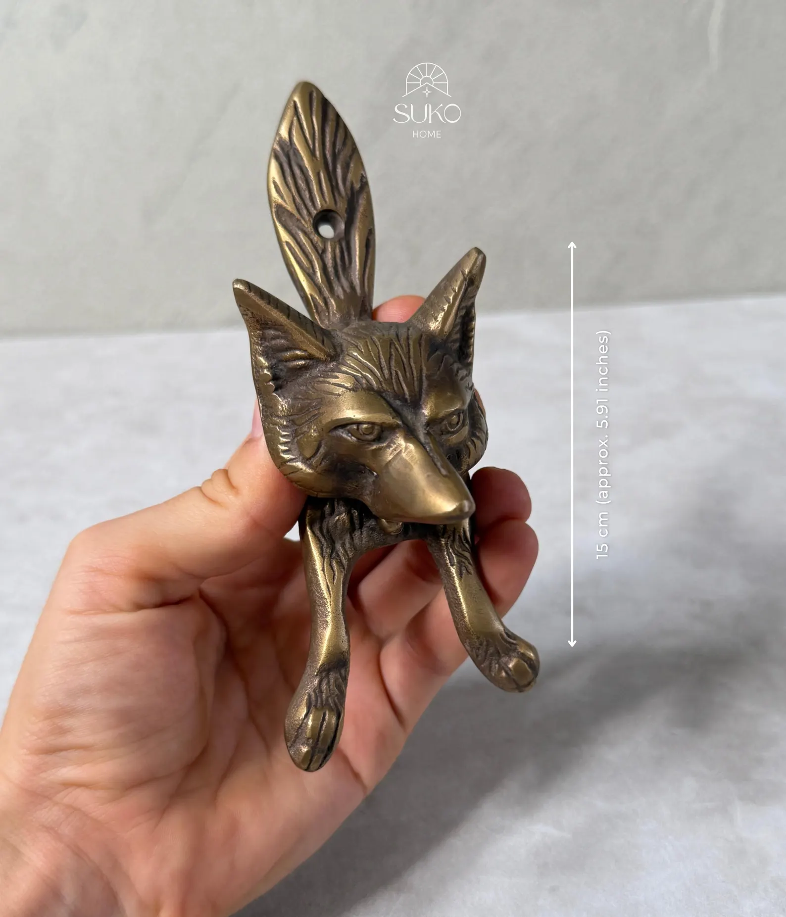 Brass Fox Door Knocker