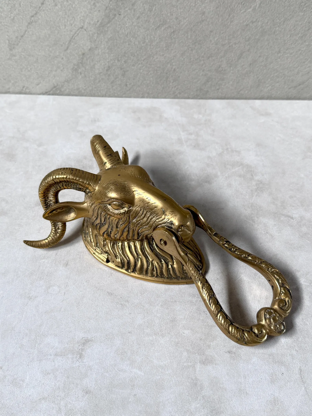 Brass Goat Door Knocker