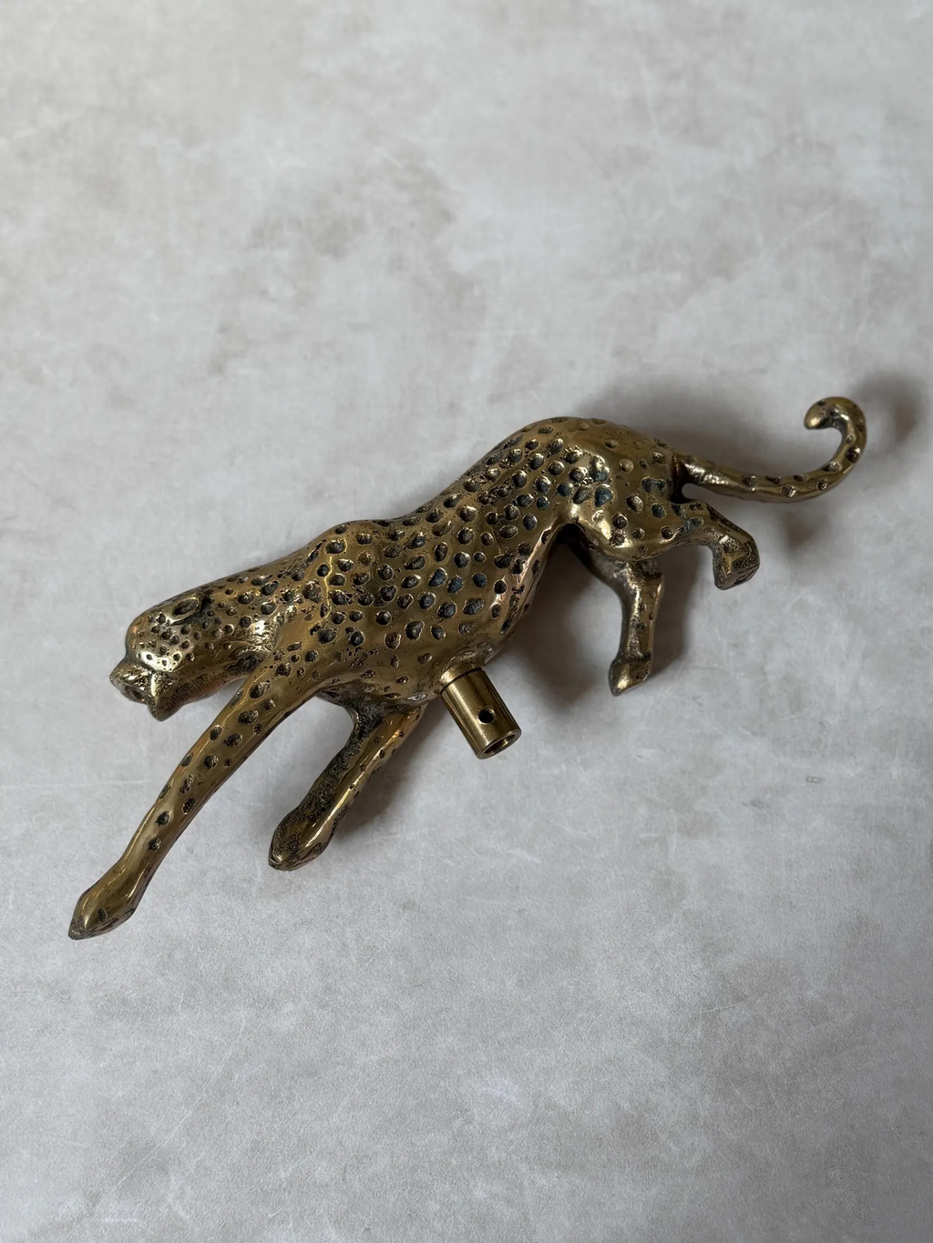 Vintage Brass Jaguar Door Handle "Safari Luxury"