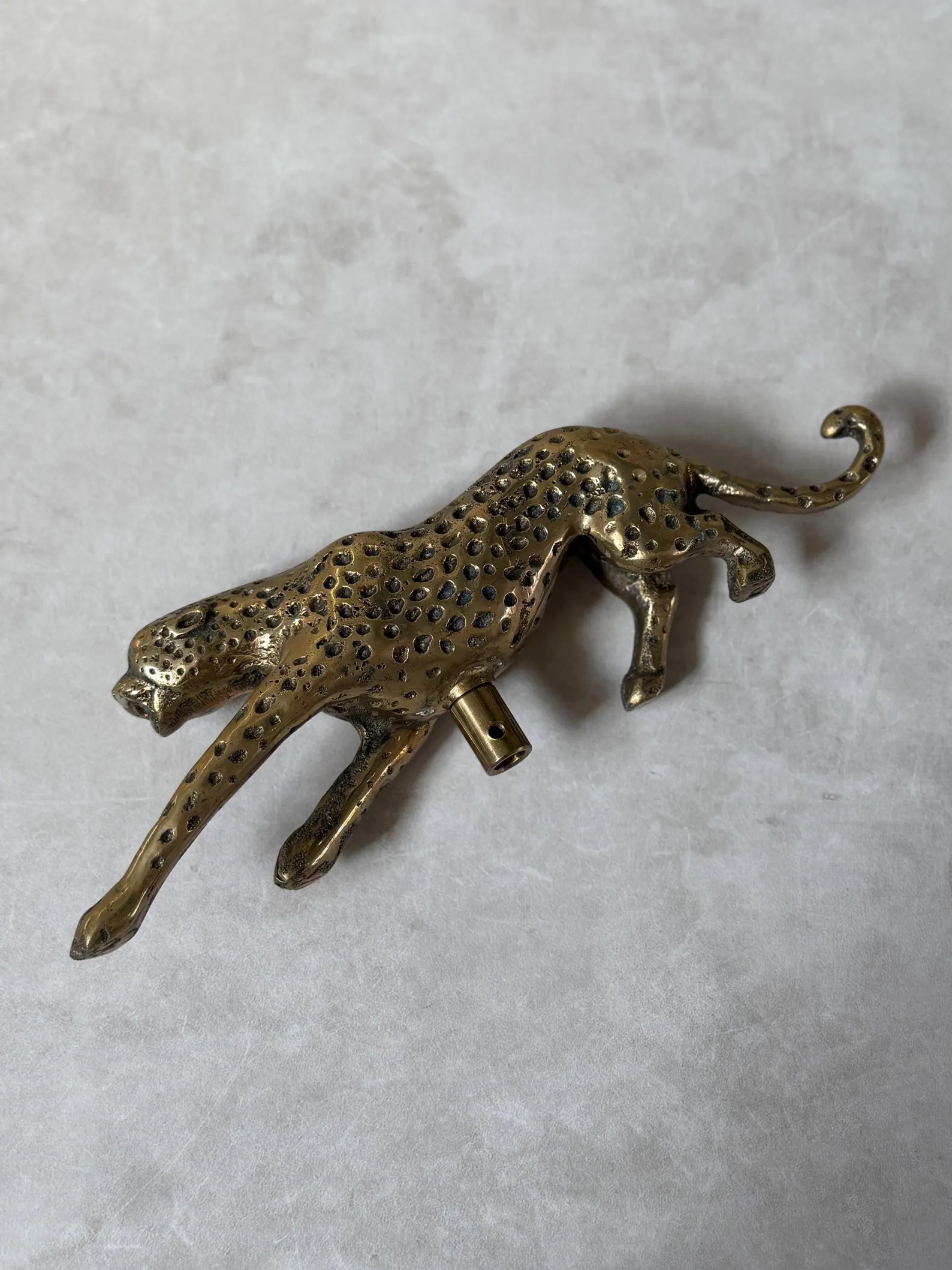 Vintage Brass Jaguar Door Handle "Safari Luxury"