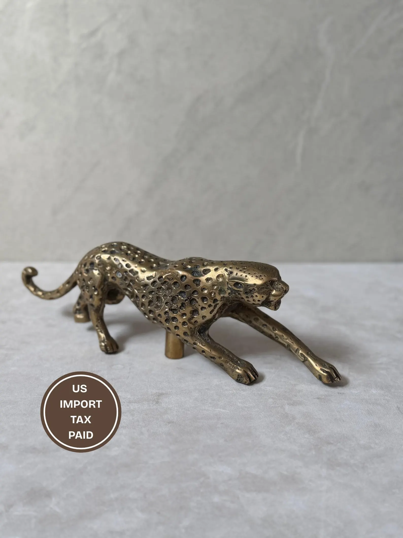 Vintage Brass Jaguar Door Handle "Safari Luxury"