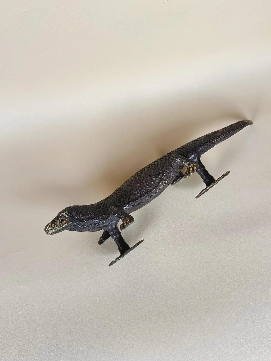 Vintage Brass Gecko Door Handle Set "Sahara"