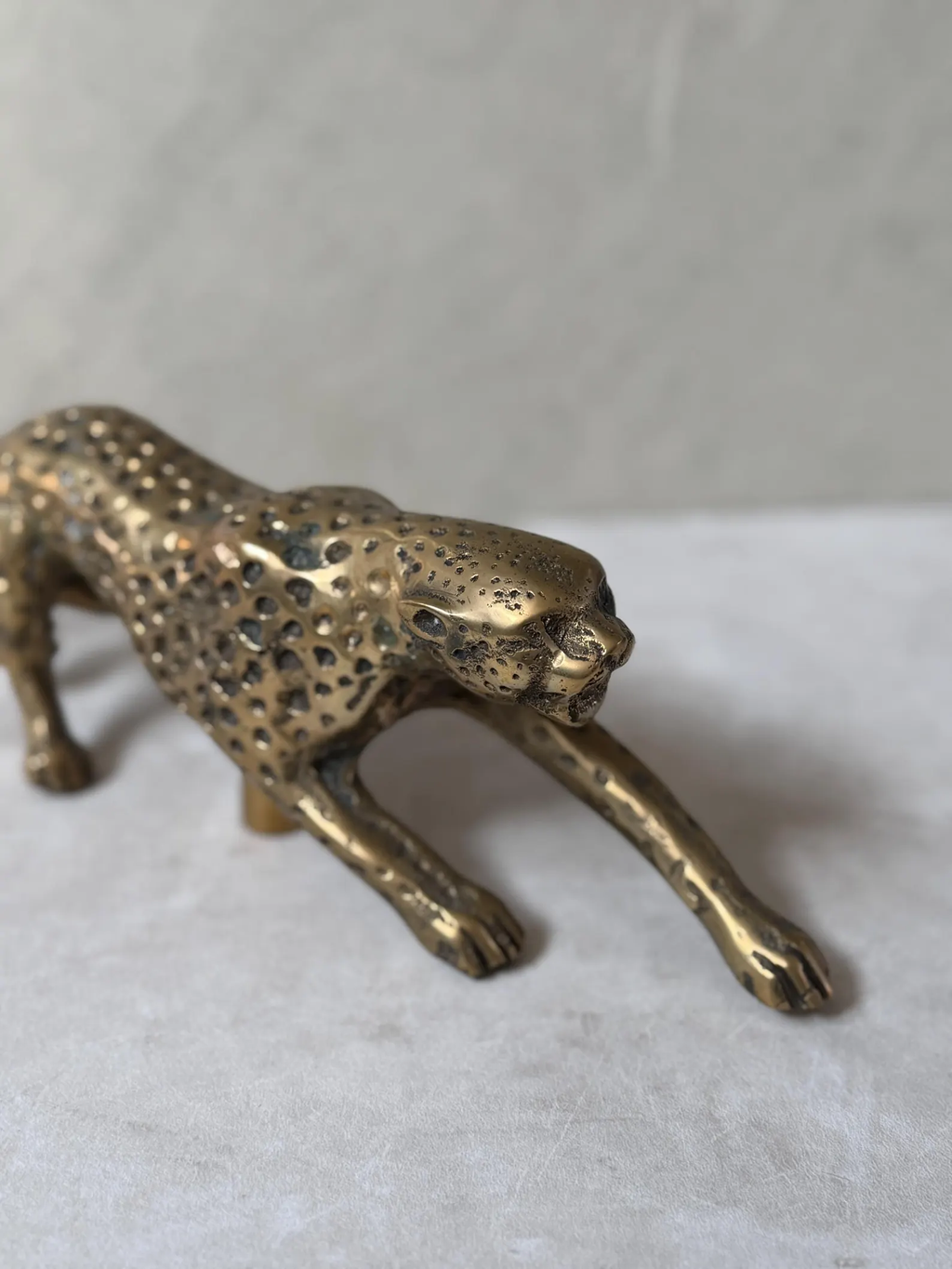 Vintage Brass Jaguar Door Handle "Safari Luxury"