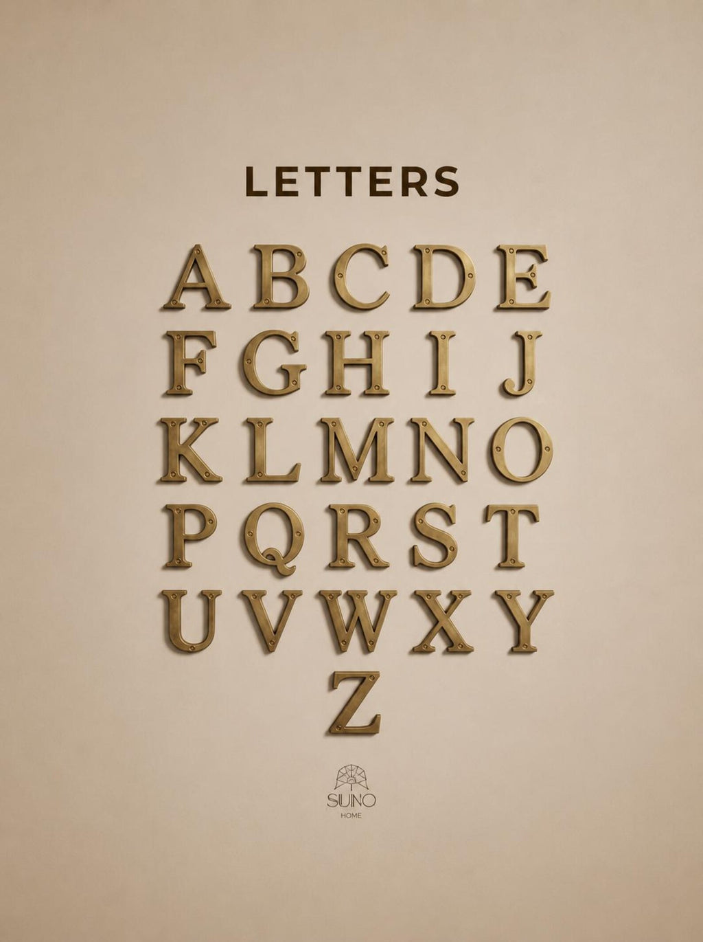 Vintage Brass House Letters & Address Numbers "Serif"