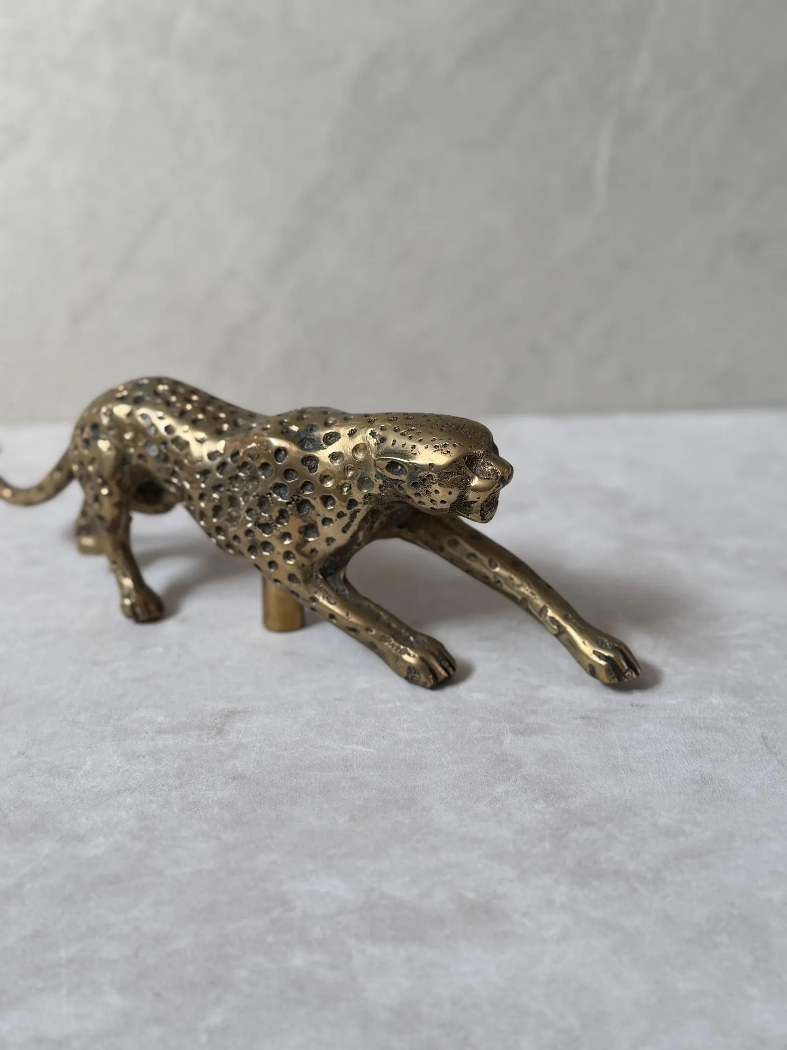 Vintage Brass Jaguar Door Handle "Safari Luxury"