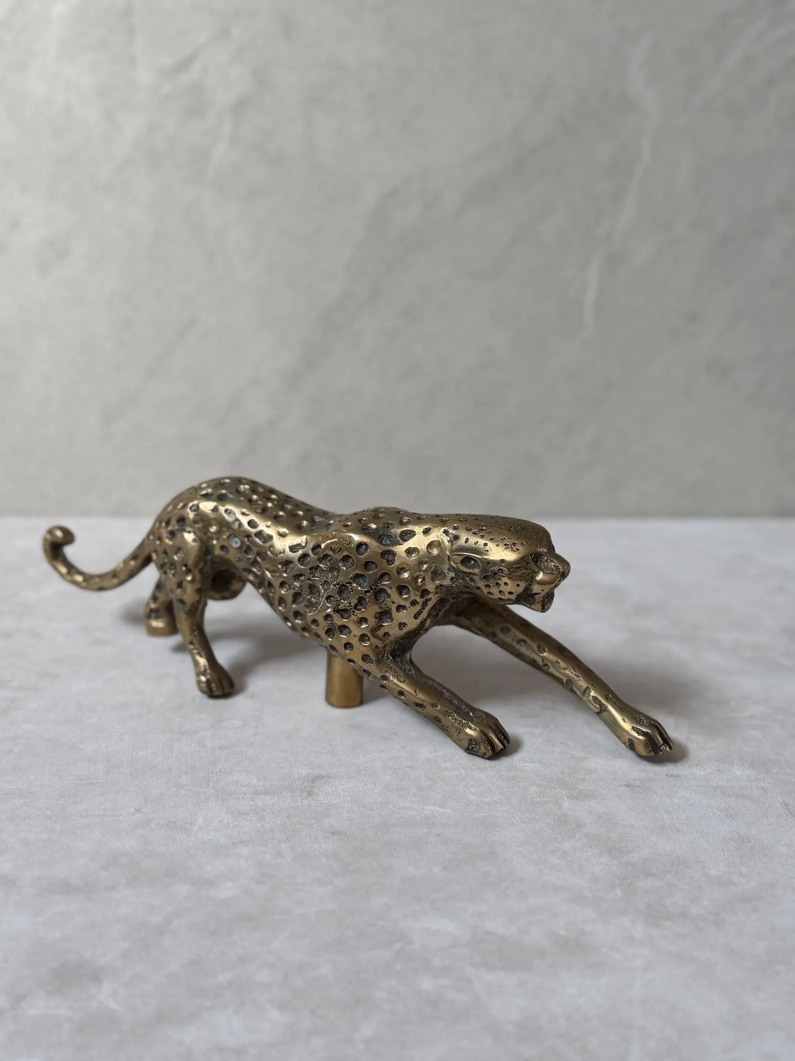 Vintage Brass Jaguar Door Handle "Safari Luxury"
