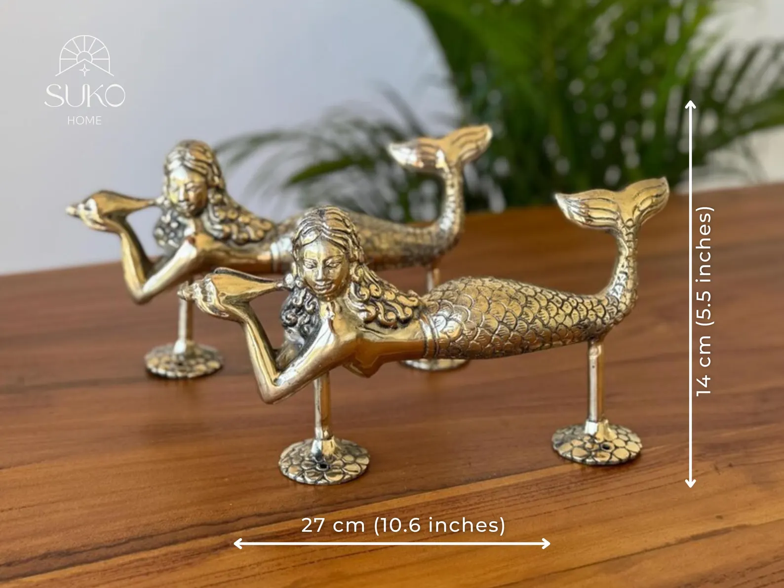 Vintage Brass Mermaid Door Handle "Siren’s Call"