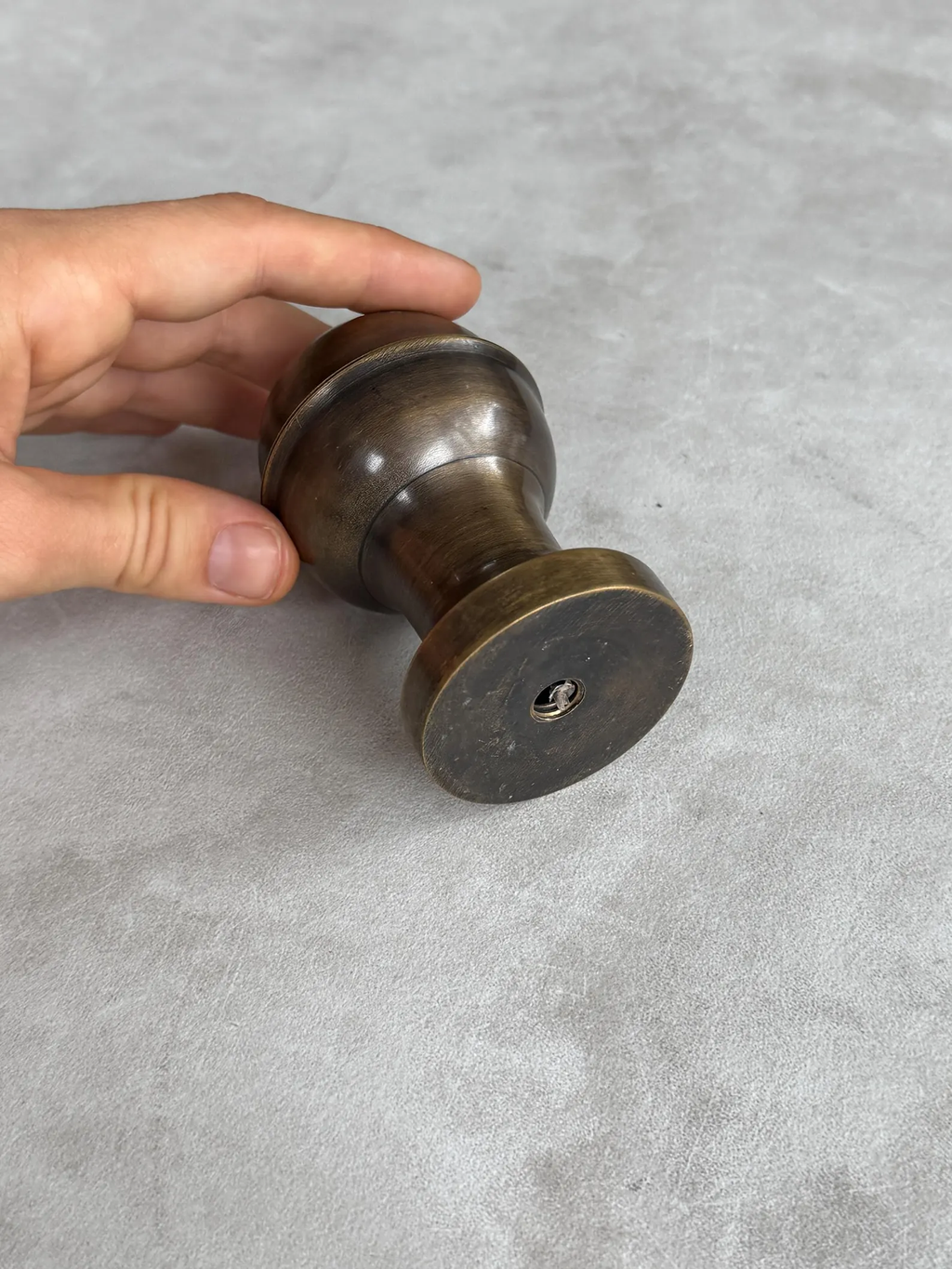 Vintage Brass Round Floral Cabinet Knob "Mandala"