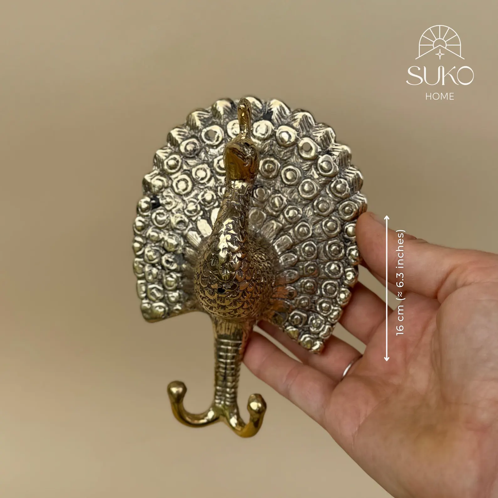 Vintage Brass Peacock Wall Hook "Majesty"