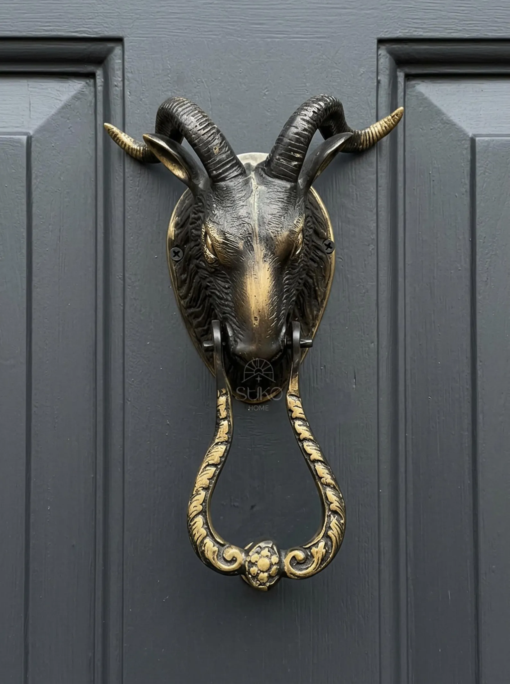 Brass Goat Door Knocker