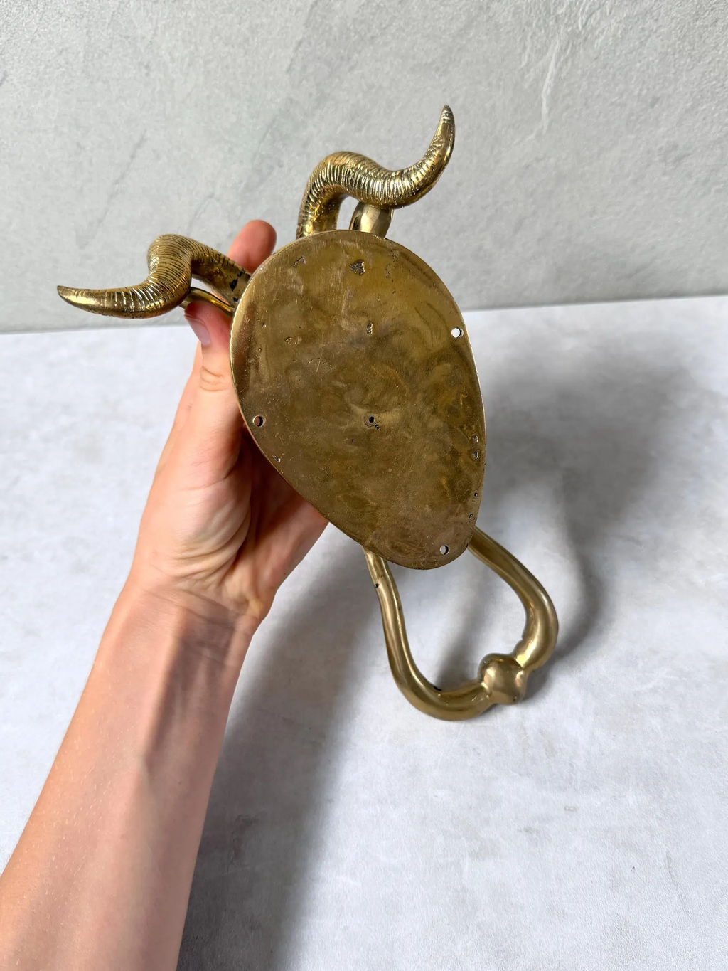 Brass Goat Door Knocker