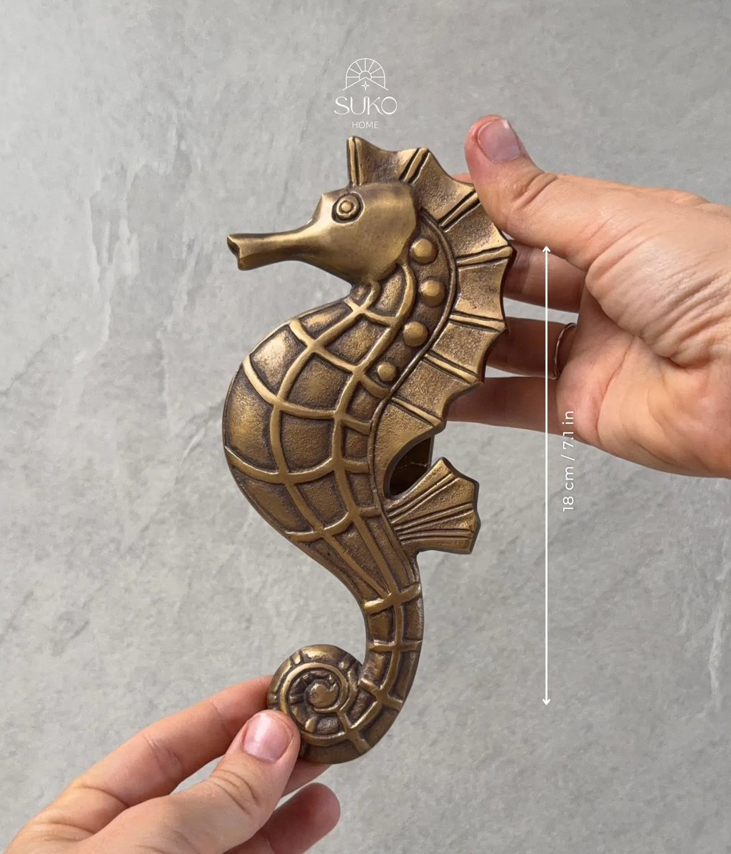 Brass Seahorse Door Knocker