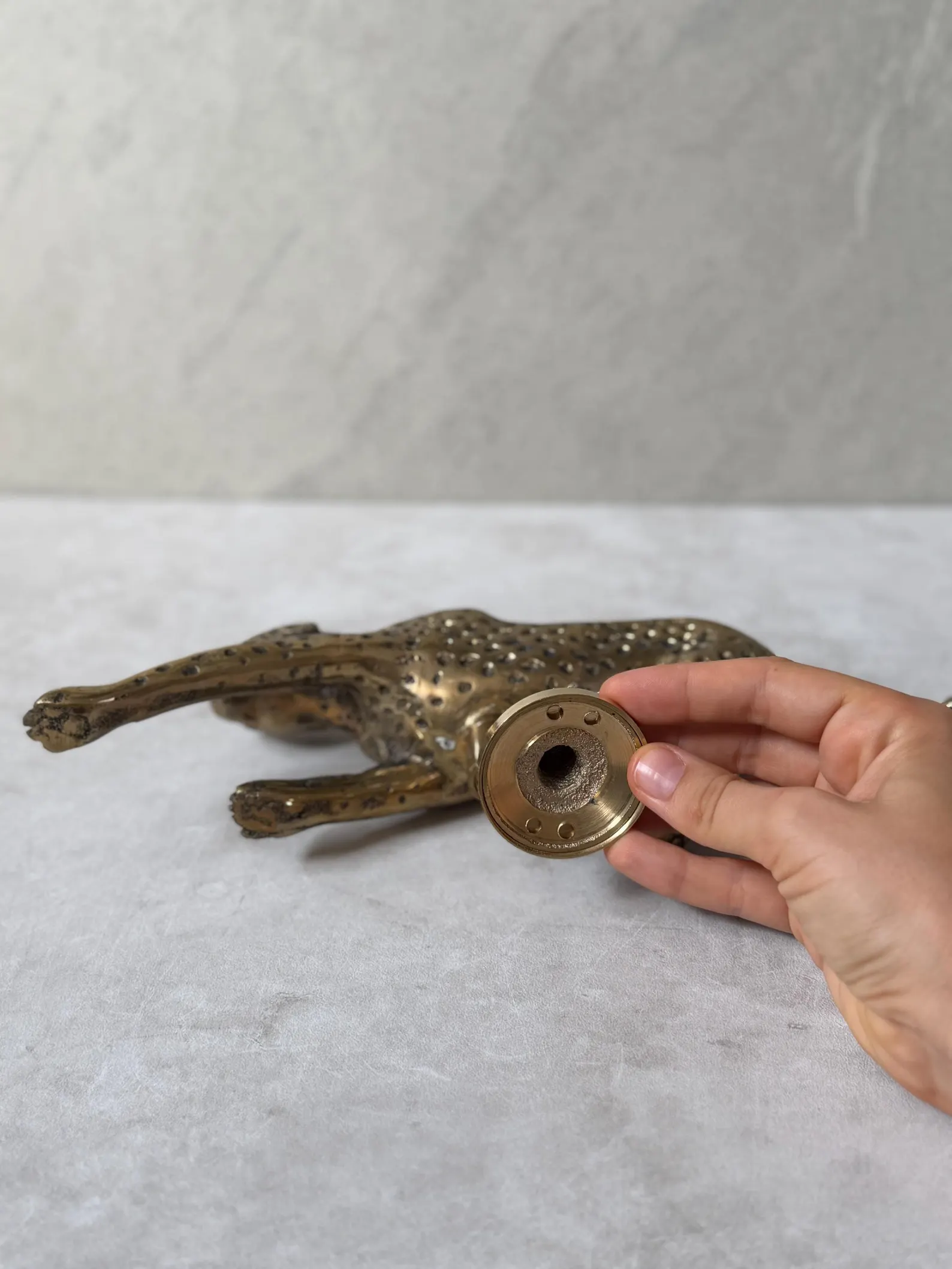 Vintage Brass Jaguar Door Handle "Safari Luxury"