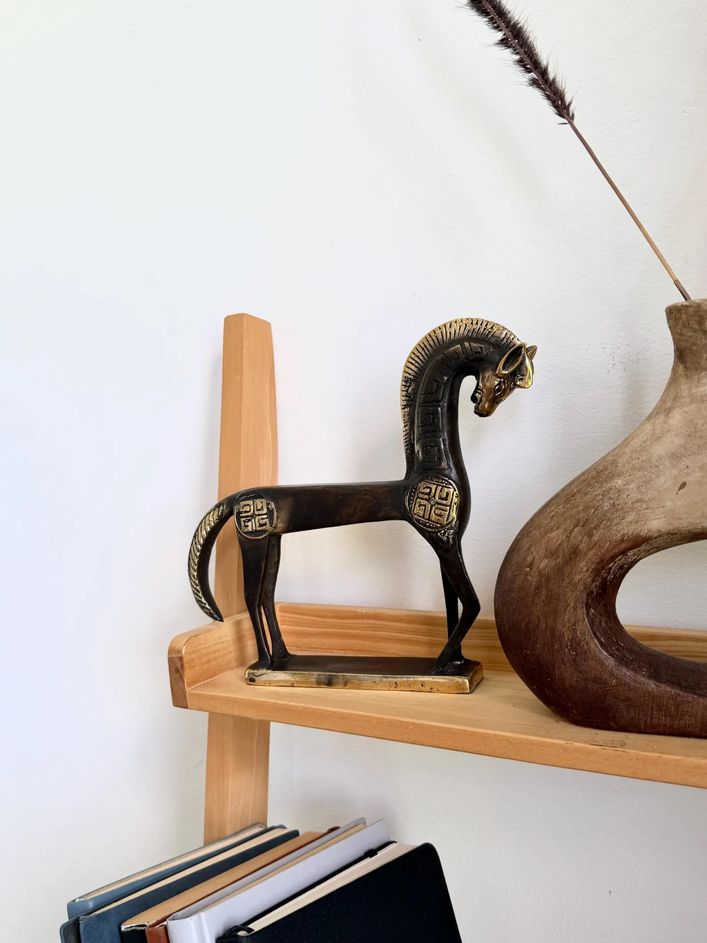Handcrafted Brass Horse Figurine "Seminyak Nomad"