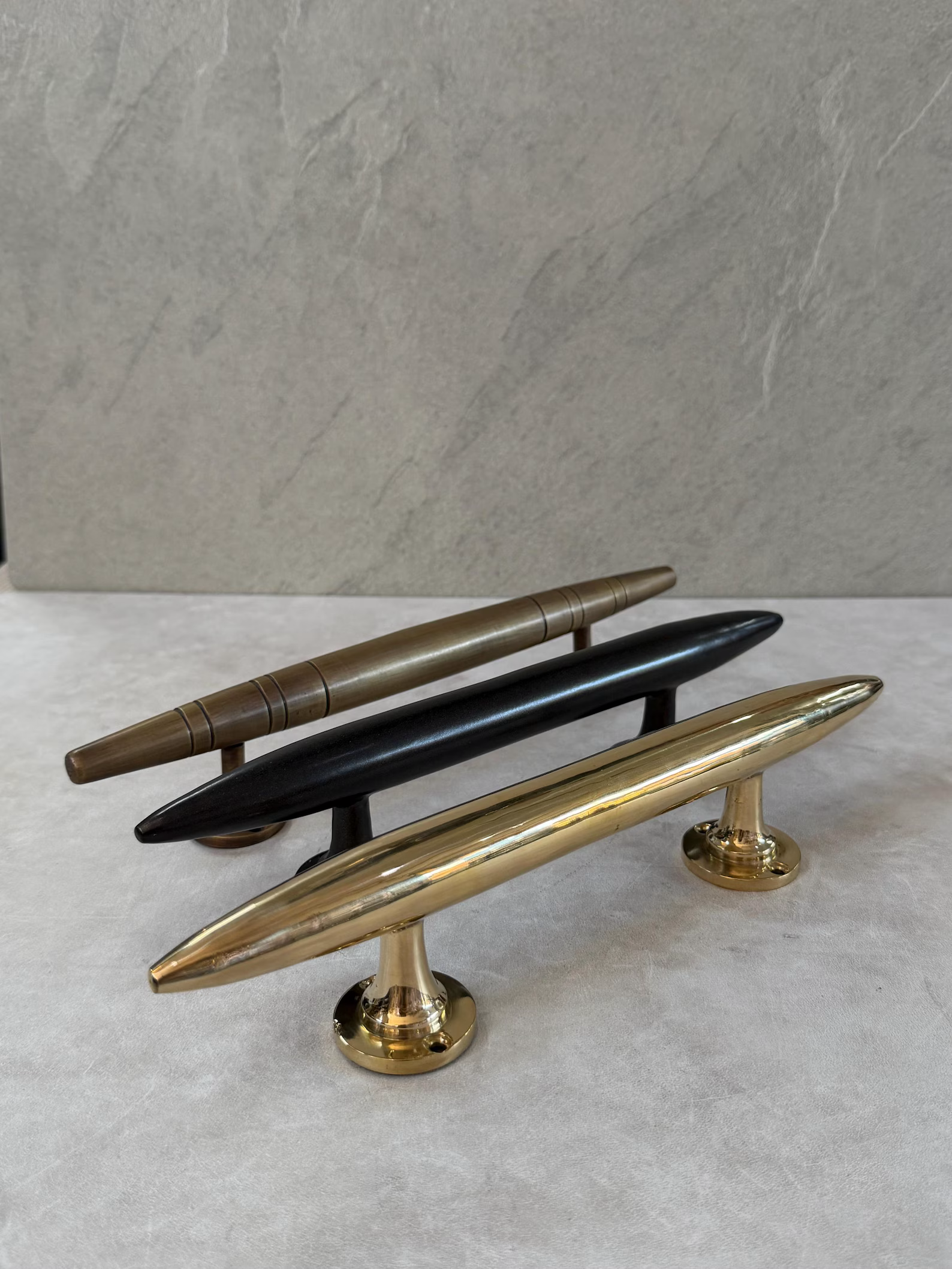 Handcrafted Brass Tapered Pull Handle "Denpasar"
