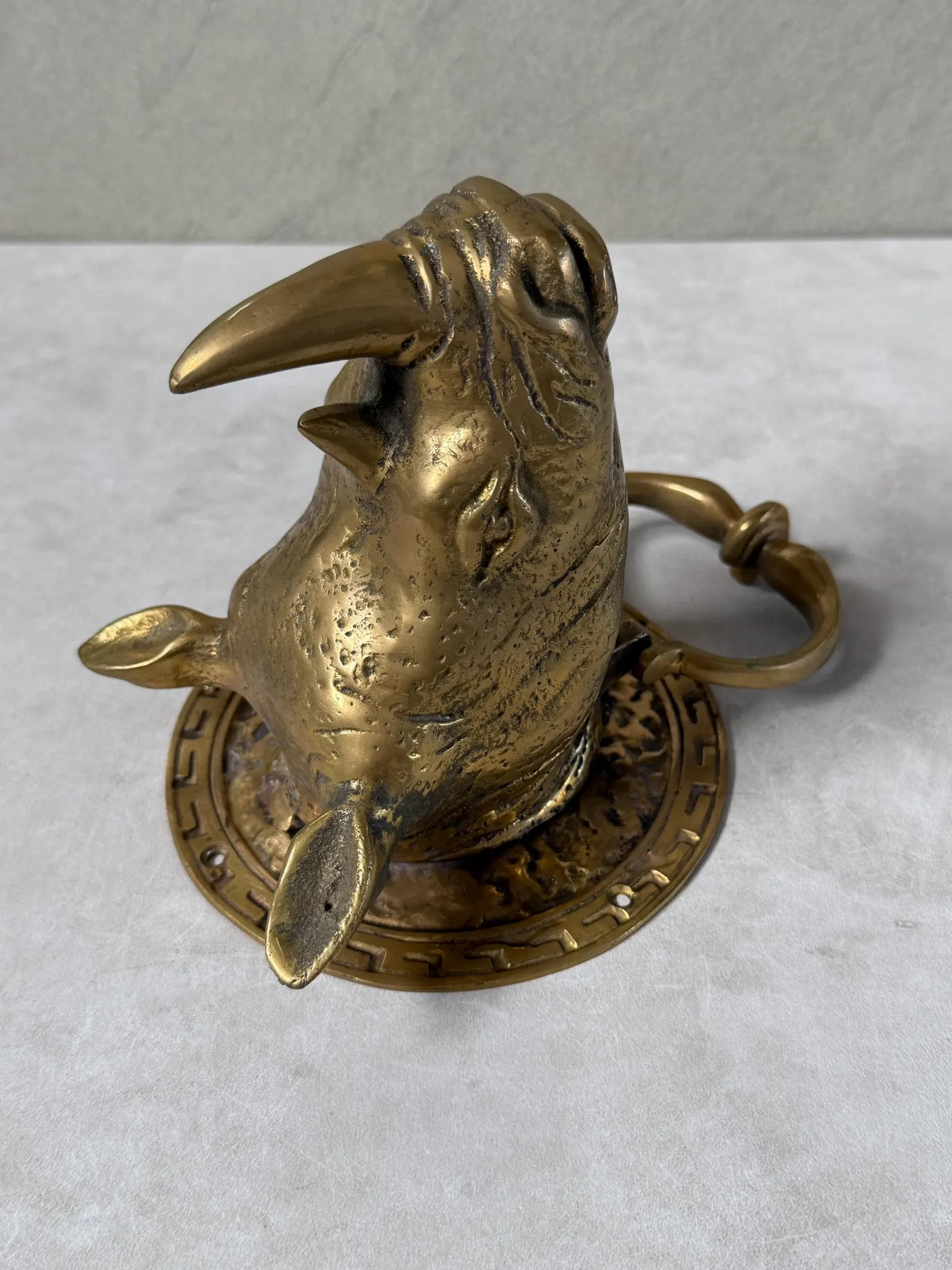 Brass Rhino Door Knocker