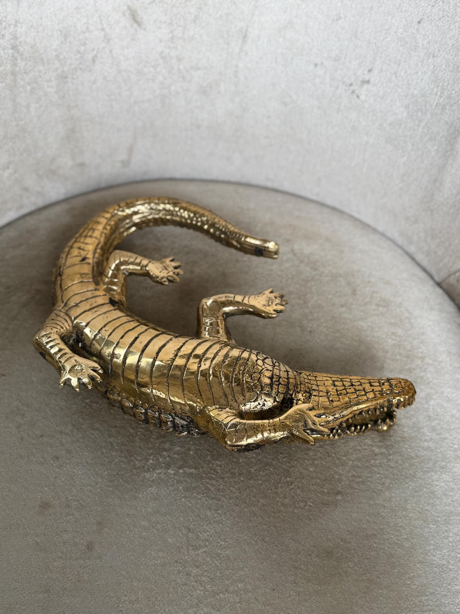 Brass Crocodile Statue