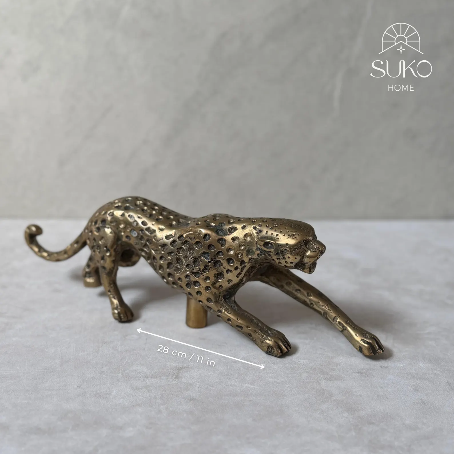 Vintage Brass Jaguar Door Handle "Safari Luxury"