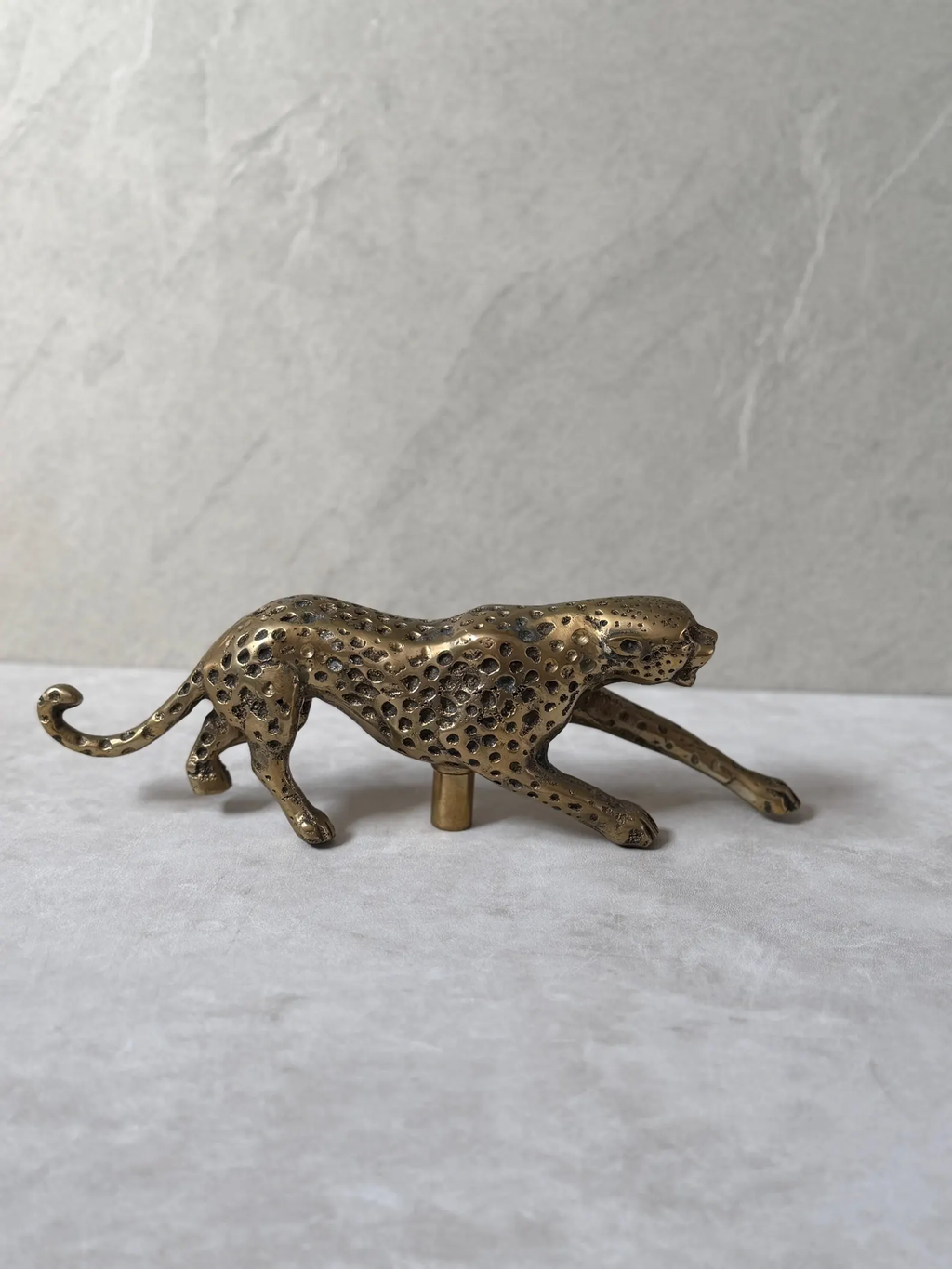 Vintage Brass Jaguar Door Handle "Safari Luxury"