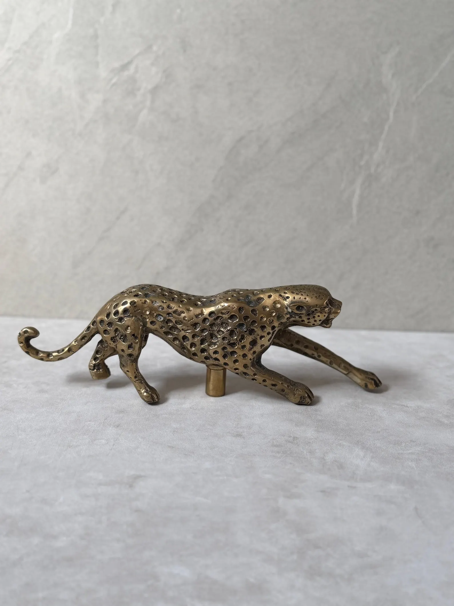Vintage Brass Jaguar Door Handle "Safari Luxury"