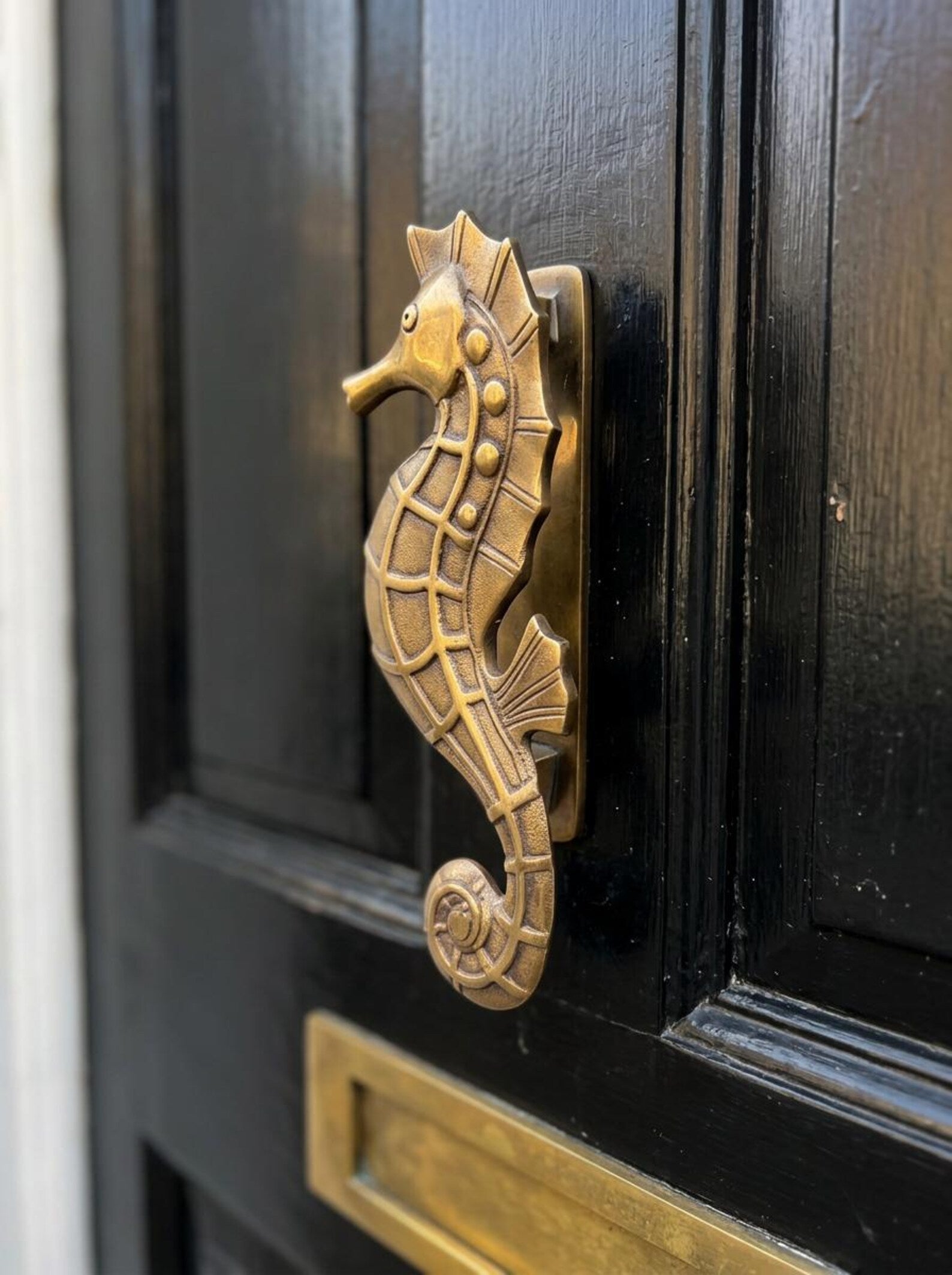 Brass Seahorse Door Knocker