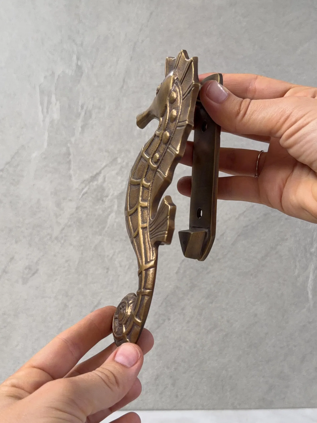 Brass Seahorse Door Knocker