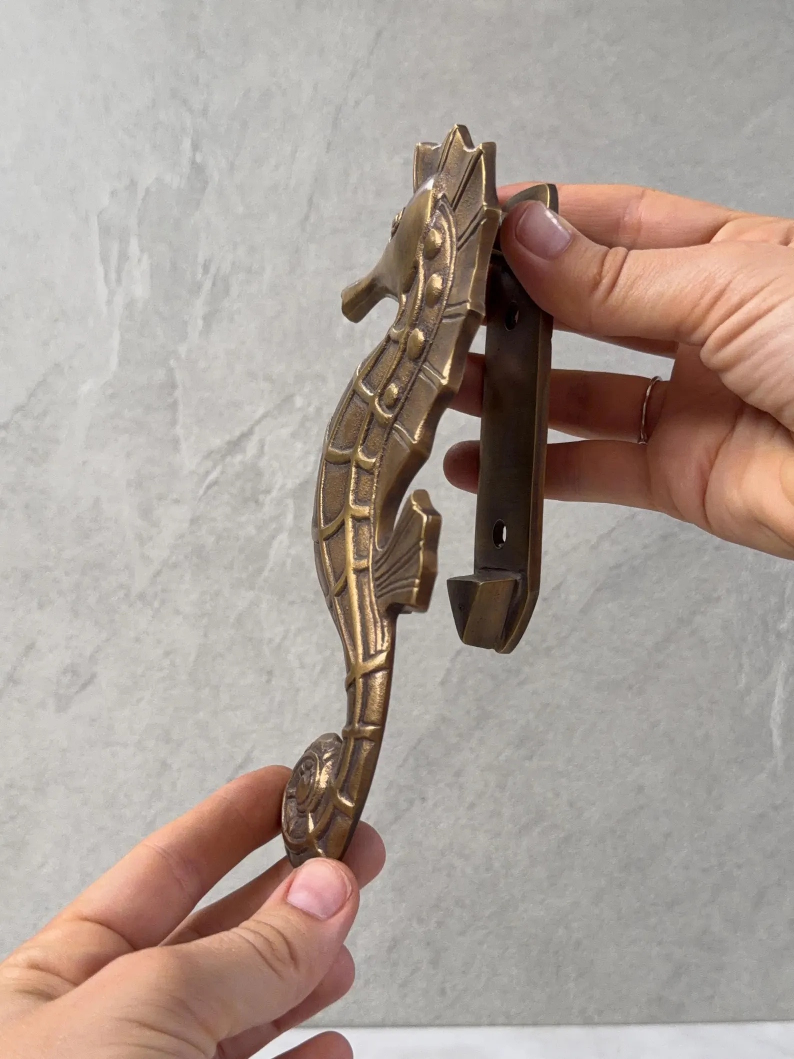 Brass Seahorse Door Knocker