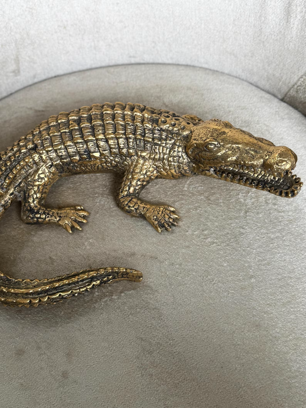 Brass Crocodile Statue