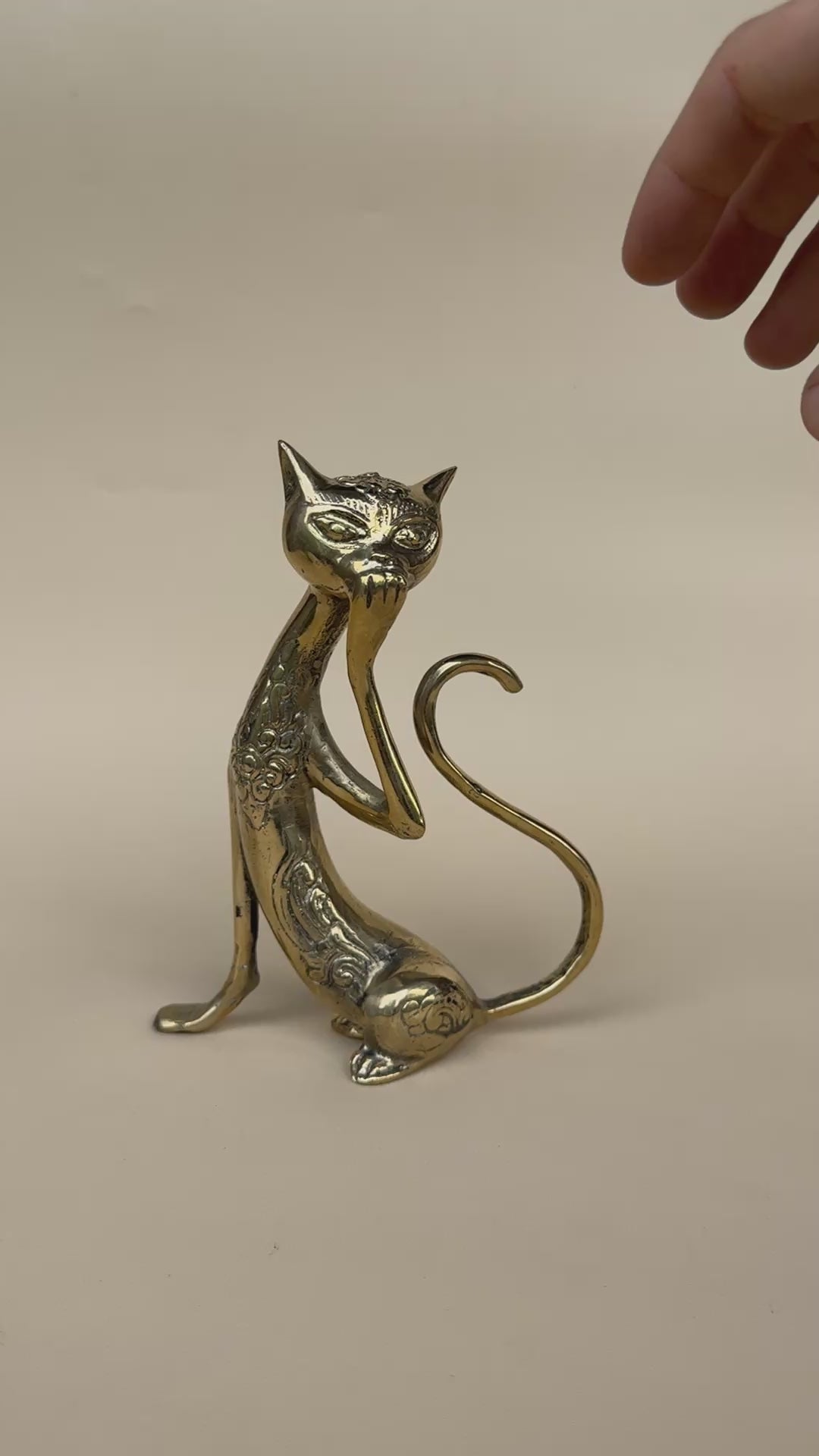 Cat Figurine Pair Gold or Black