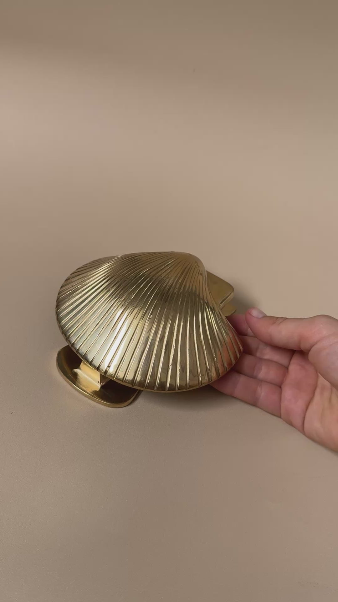 Vintage Brass Shell Door Knocker