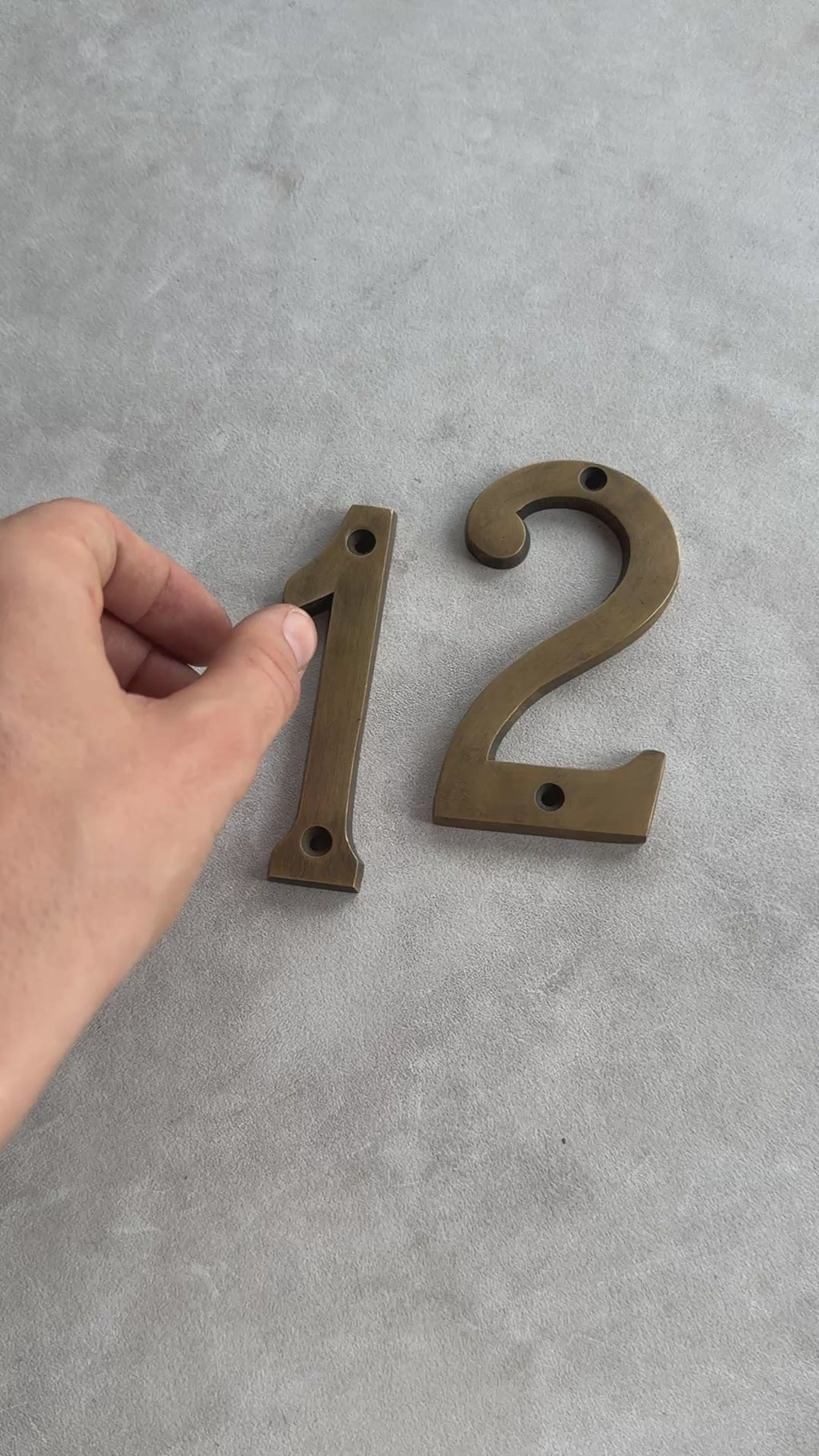 Brass House Numbers – Modern Door Address Letters