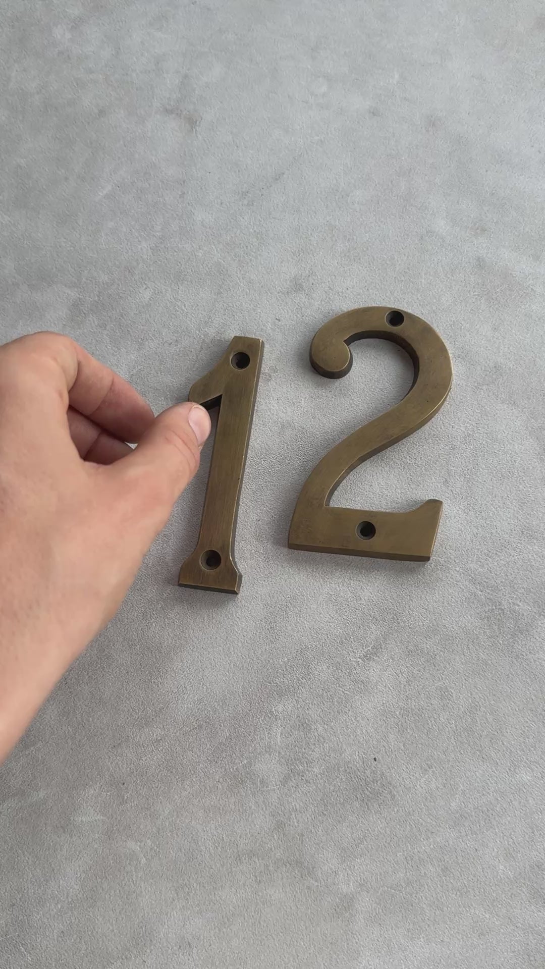 Brass House Numbers – Modern Door Address Letters