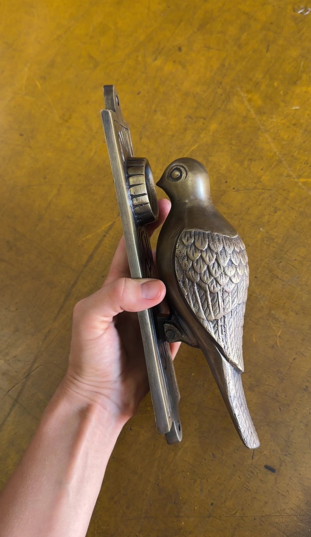 Vintage Brass Bird Door Knocker "Meadow"