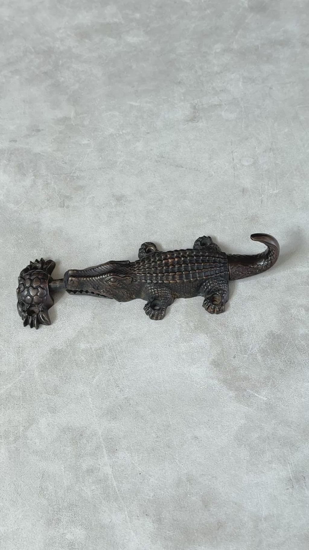 Brass Crocodile Door Latch Lock