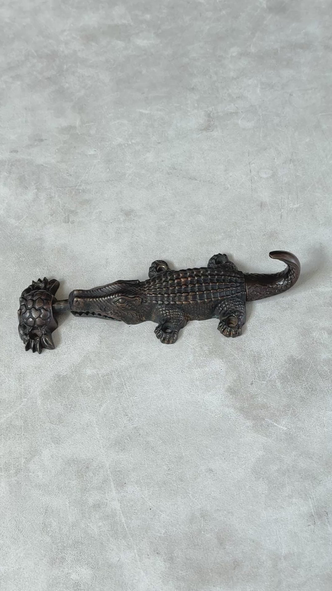 Brass Crocodile Door Latch Lock