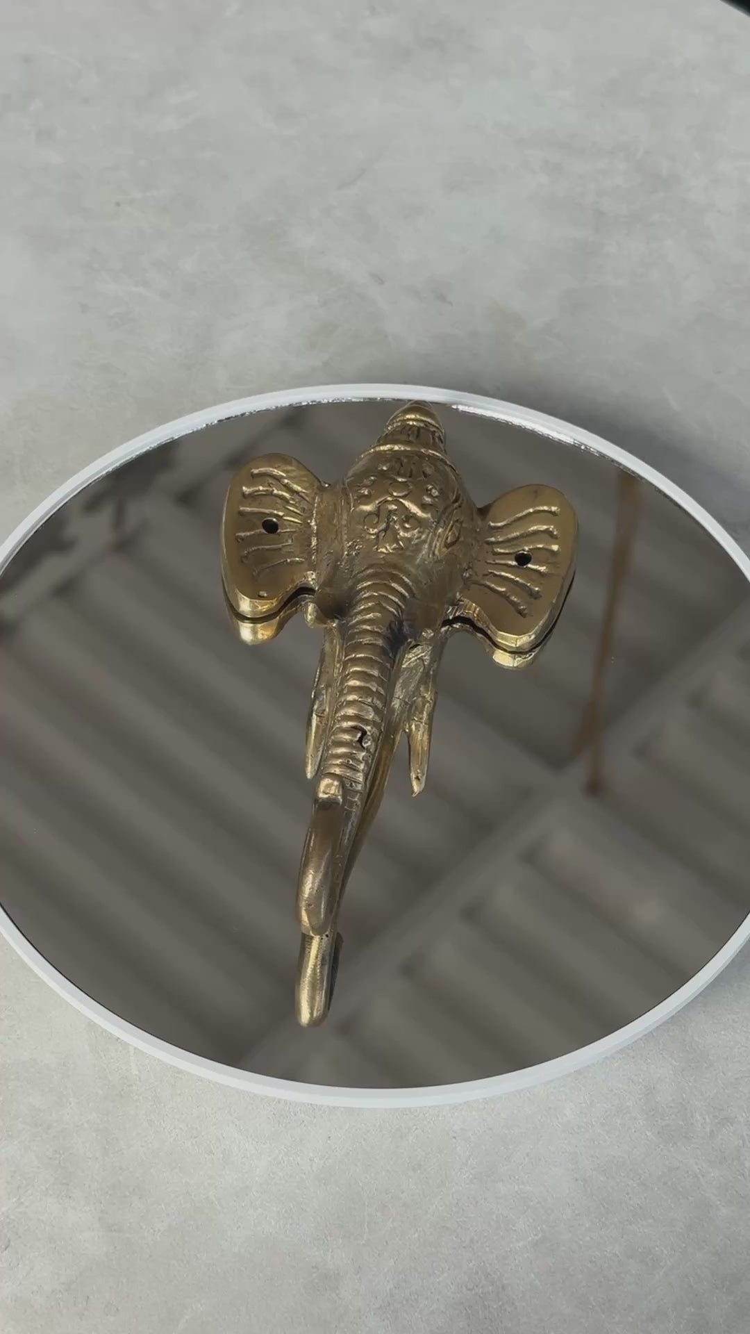 Ganesha Brass Wall Hook - Indian Style Decor