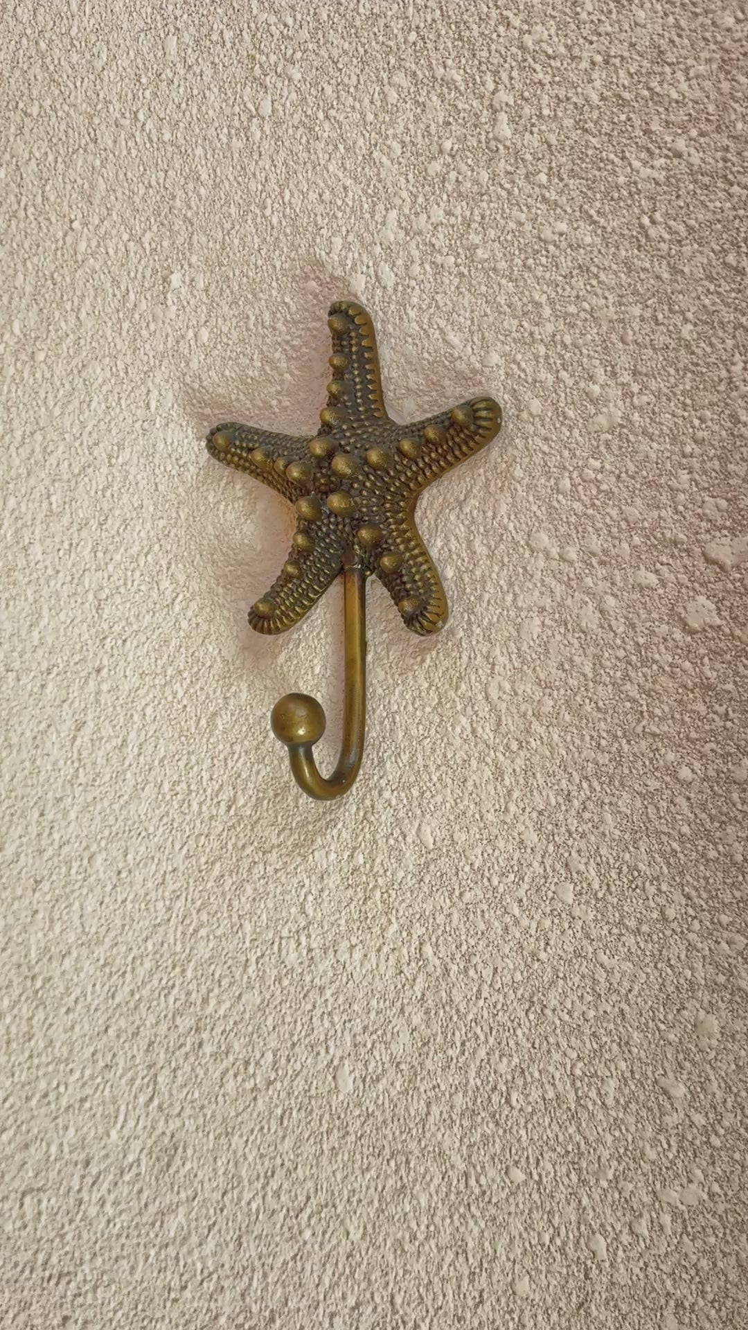 Vintage Brass Star Wall Hook "Celestia"